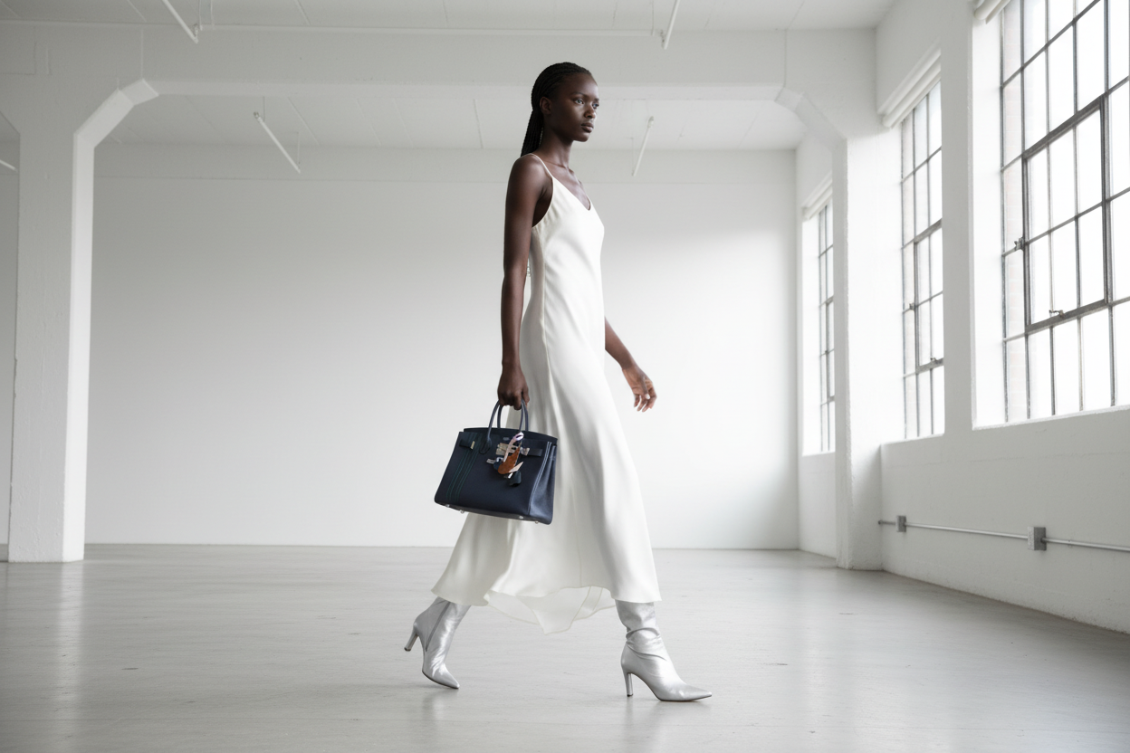 Hermès Birkin 30 Officier Bleu Nuit Vert Cyprès Togo Swift Palladium Hardware