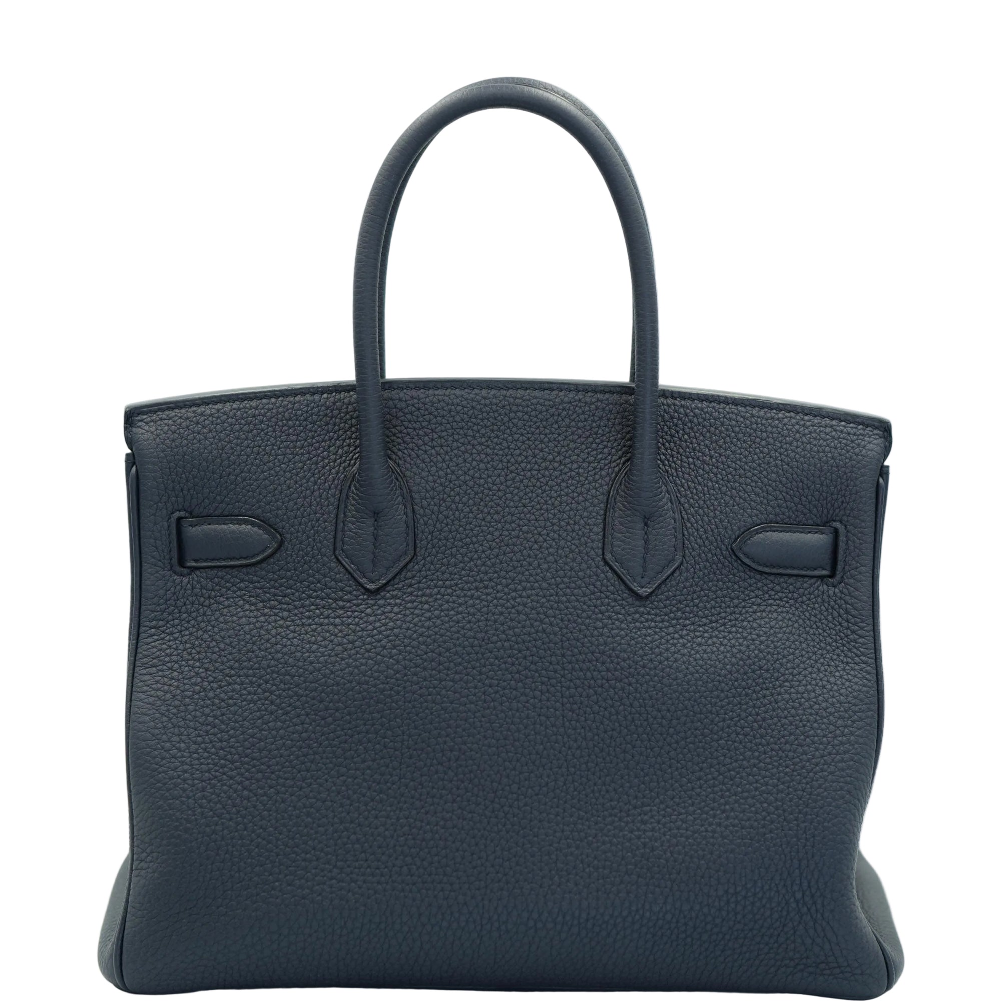 Hermès Birkin 30 Officier Bleu Nuit Vert Cyprès Togo Swift Palladium Hardware