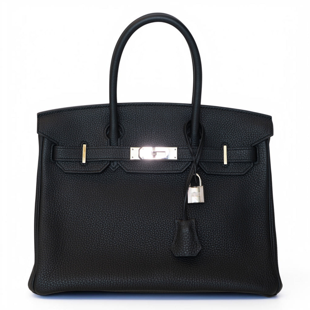 Hermès Birkin 30 Retourne Noir Togo Palladium Hardware