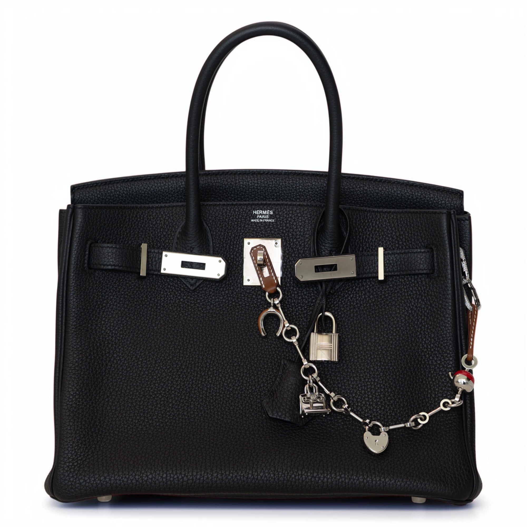 Hermès Birkin 30 Retourne Noir Togo Palladium Hardware