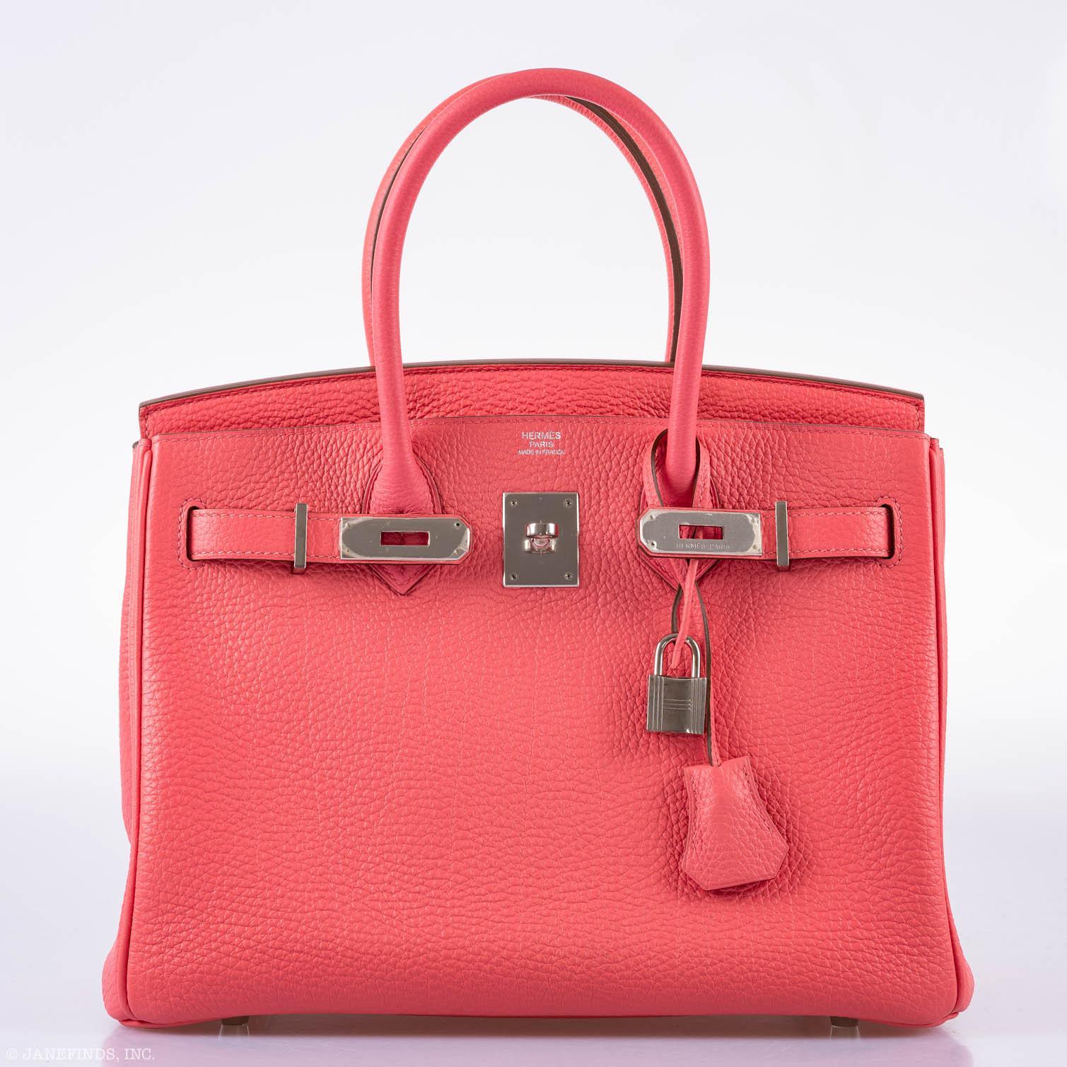 Hermès Birkin 30 Rose Lipstick Togo Palladium Hardware