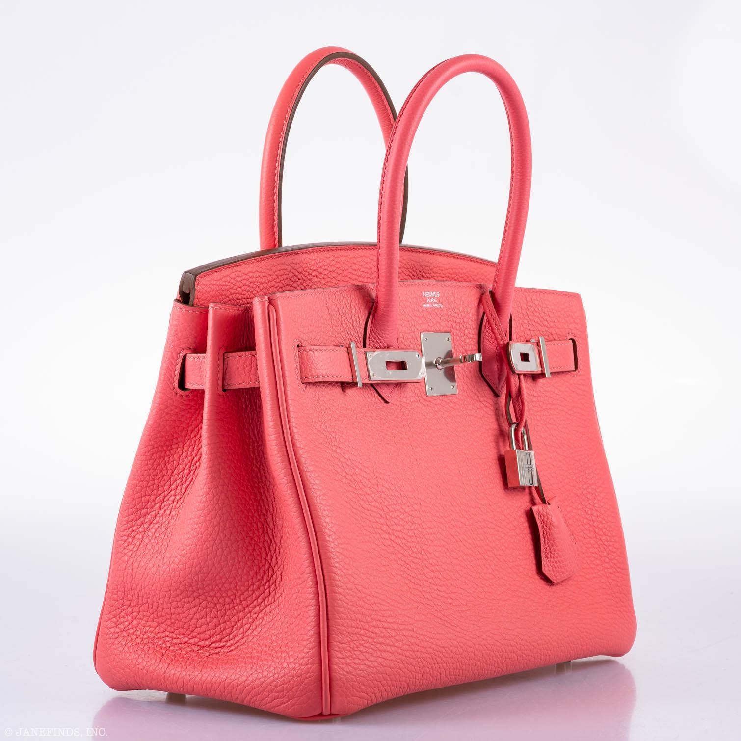 Hermès Birkin 30 Rose Lipstick Togo Palladium Hardware