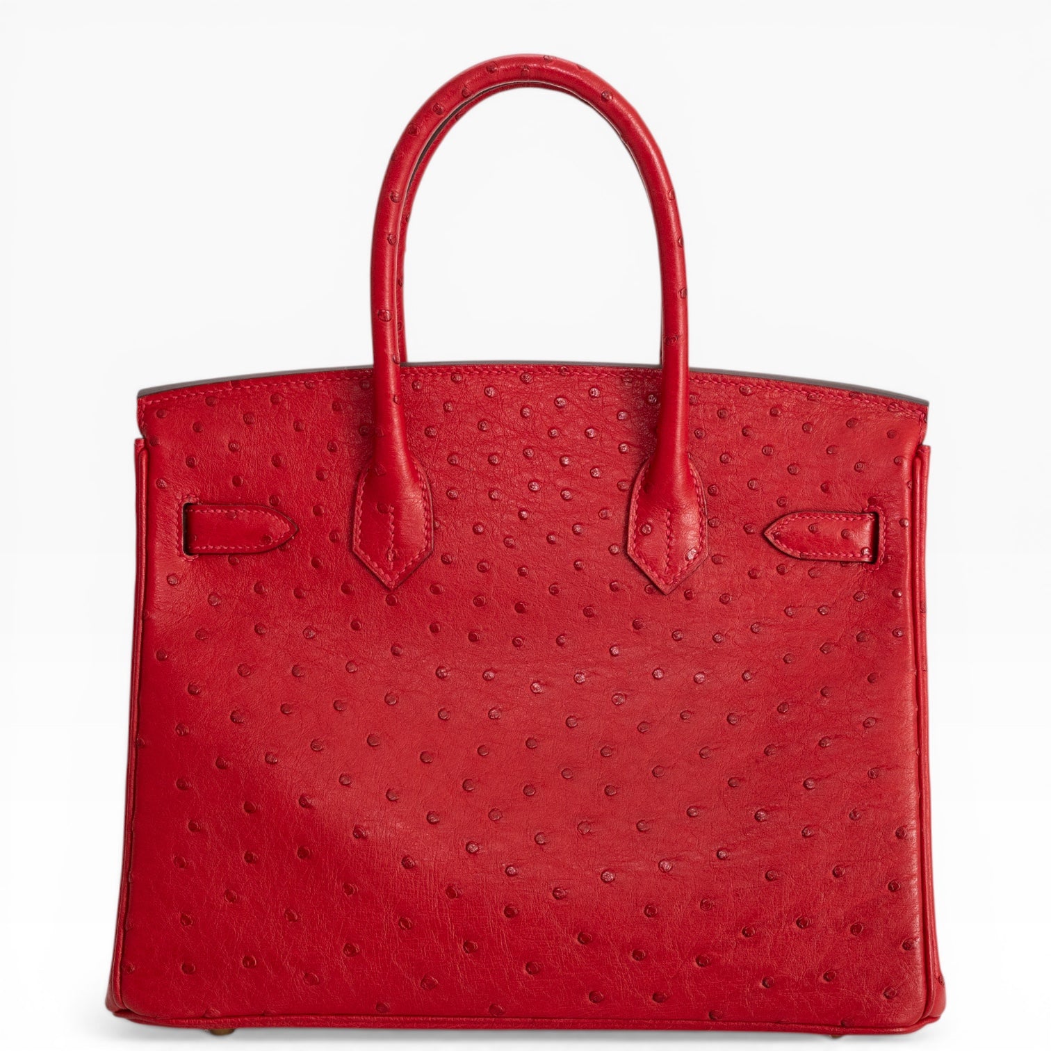 Hermès Birkin 30 Rouge Vif Ostrich Gold Hardware