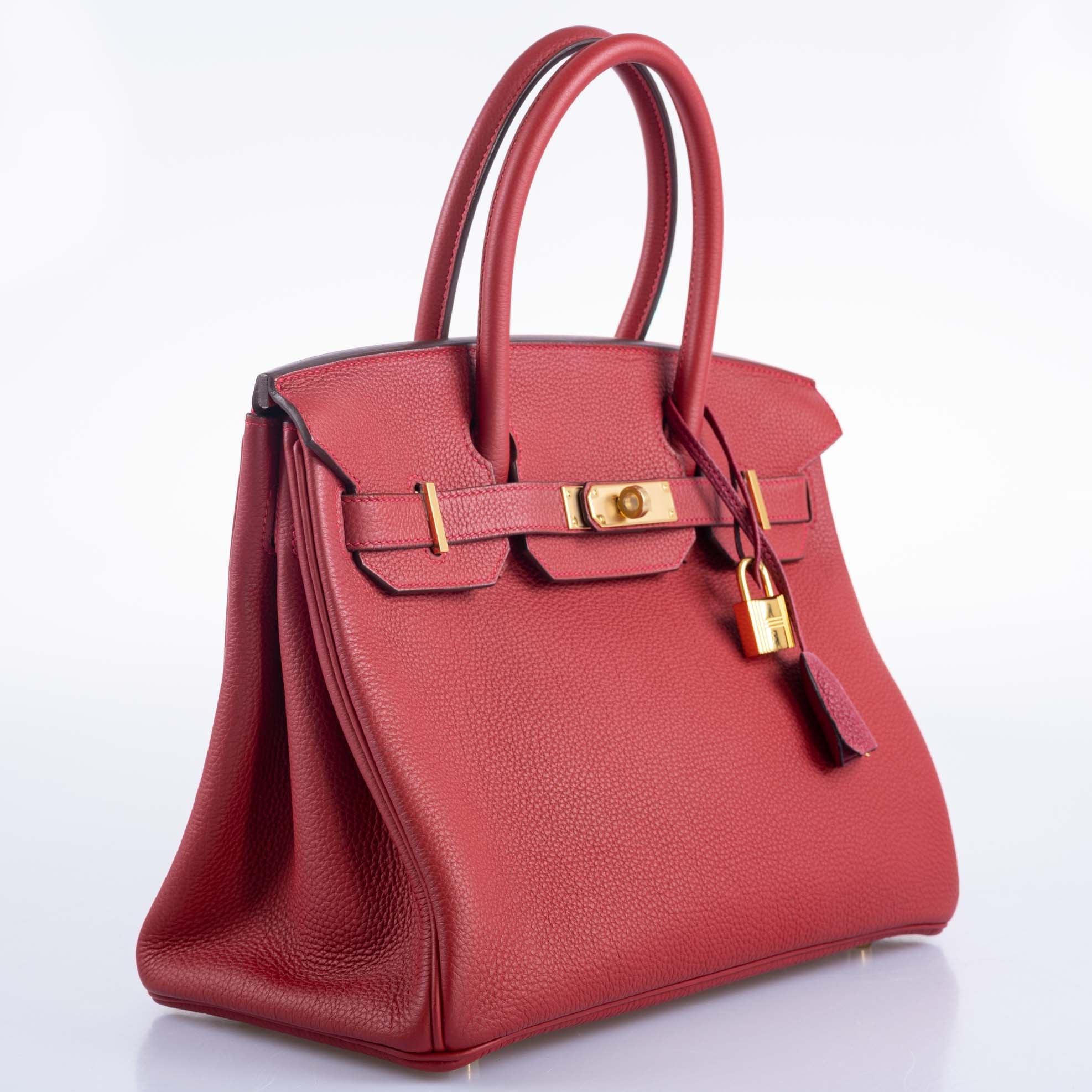 Hermès Birkin 30 Rouge Vif Togo with Gold Hardware