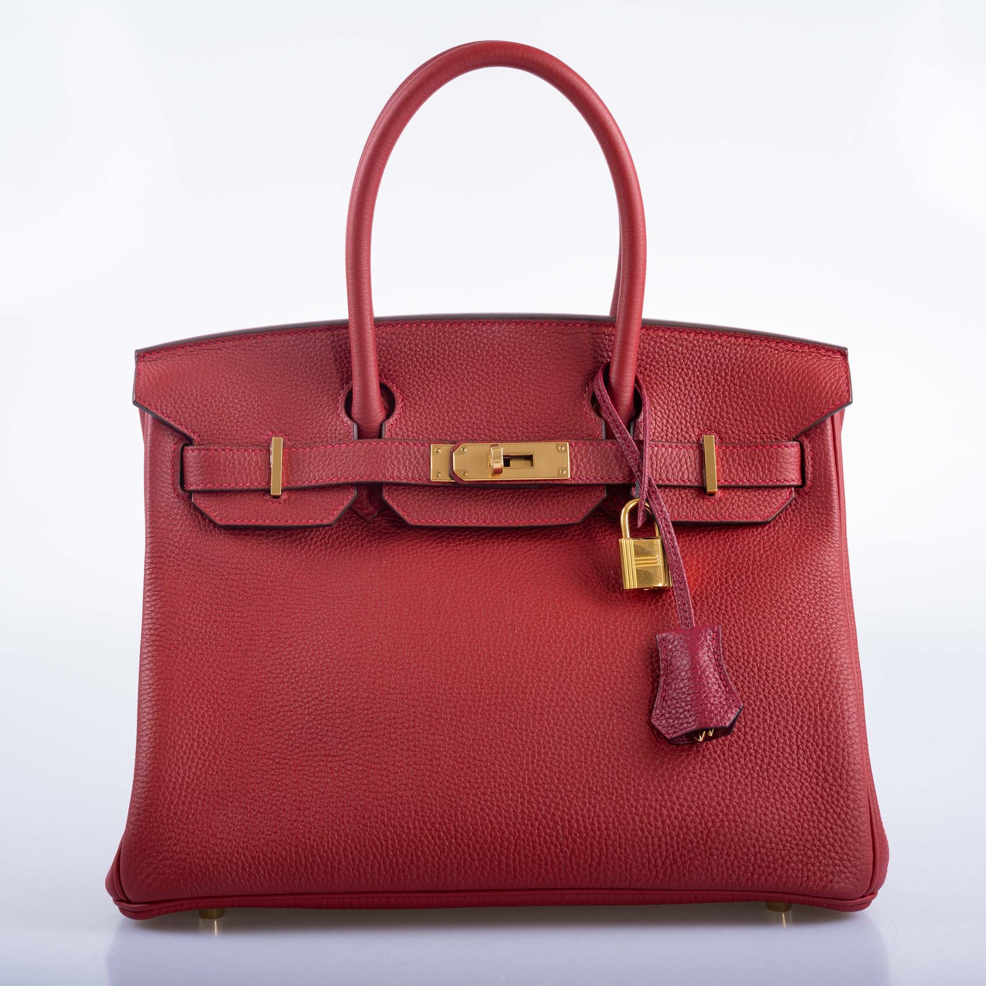 Hermès Birkin 30 Rouge Vif Togo with Gold Hardware