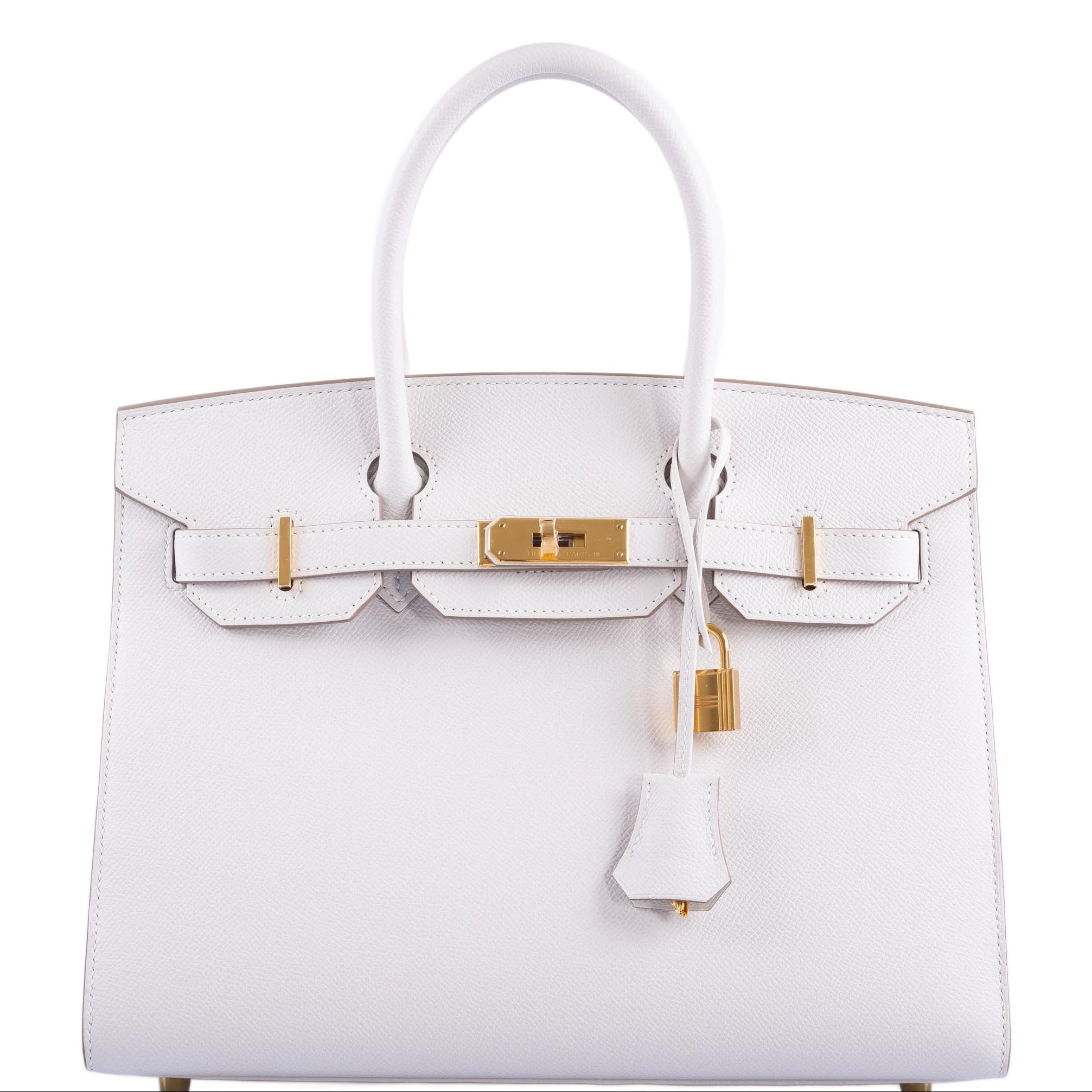Hermès Birkin 30 Sellier Gris Pâle Epsom Gold Hardware | JANEFINDS
