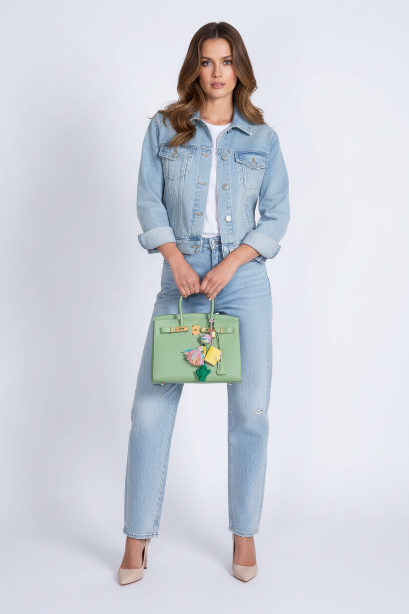 Hermès Birkin 30 Sellier Vert Criquet Epsom Gold Hardware