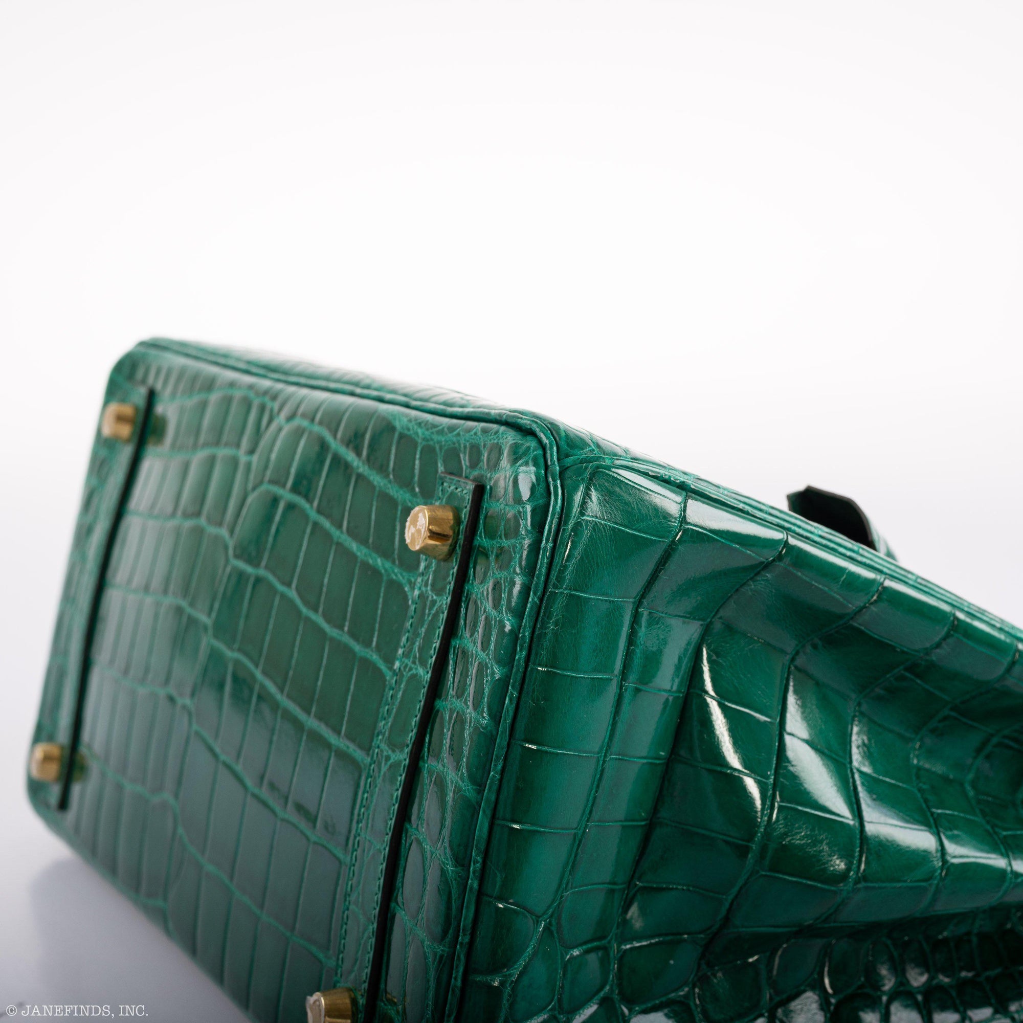 Hermès Birkin 30 Vert Emerald Niloticus Crocodile Gold Hardware