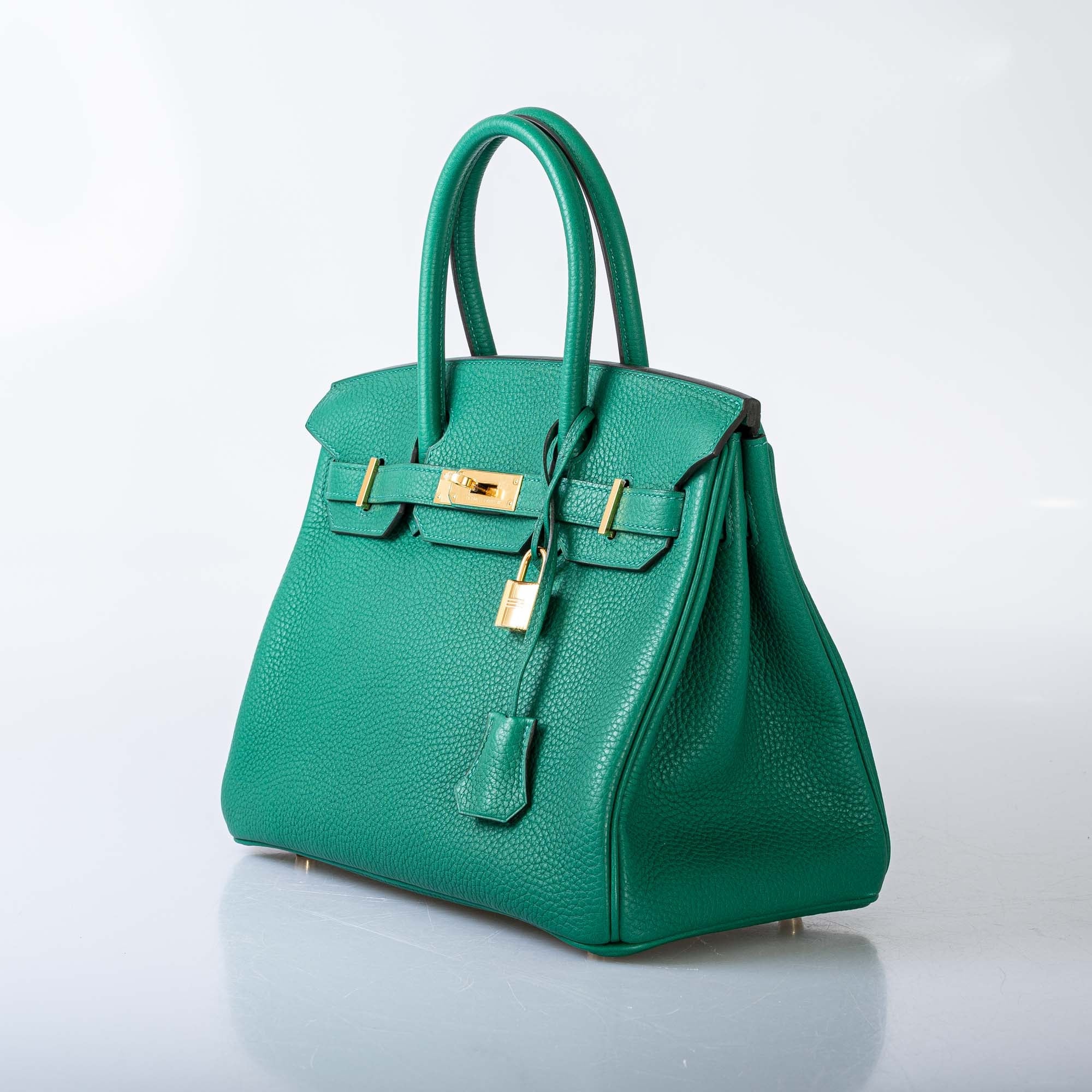 Hermès Birkin 30 Vert Vertigo Togo Gold Hardware