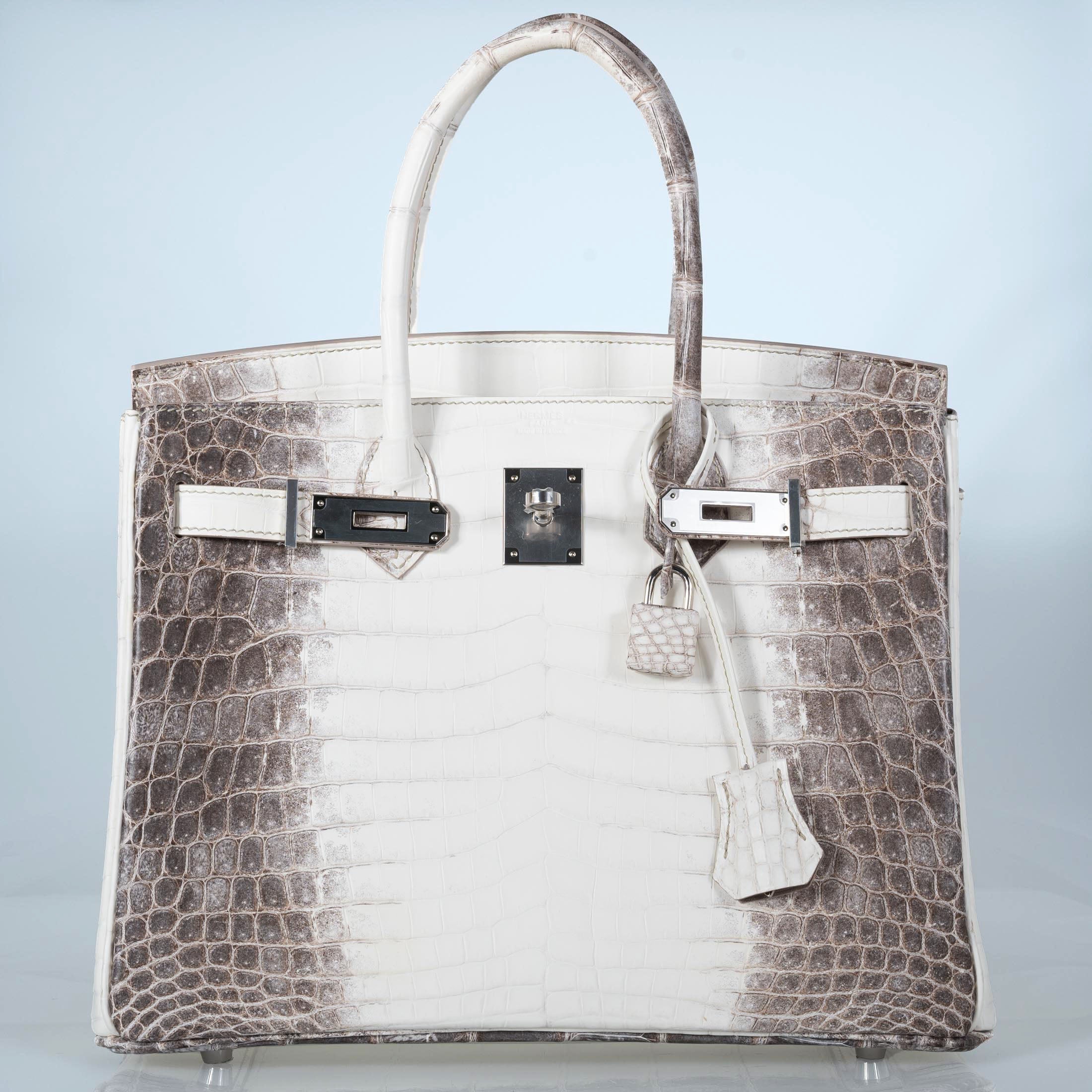 Hermès Birkin 30 White Hima Nilo Crocodile Palladium Hardware