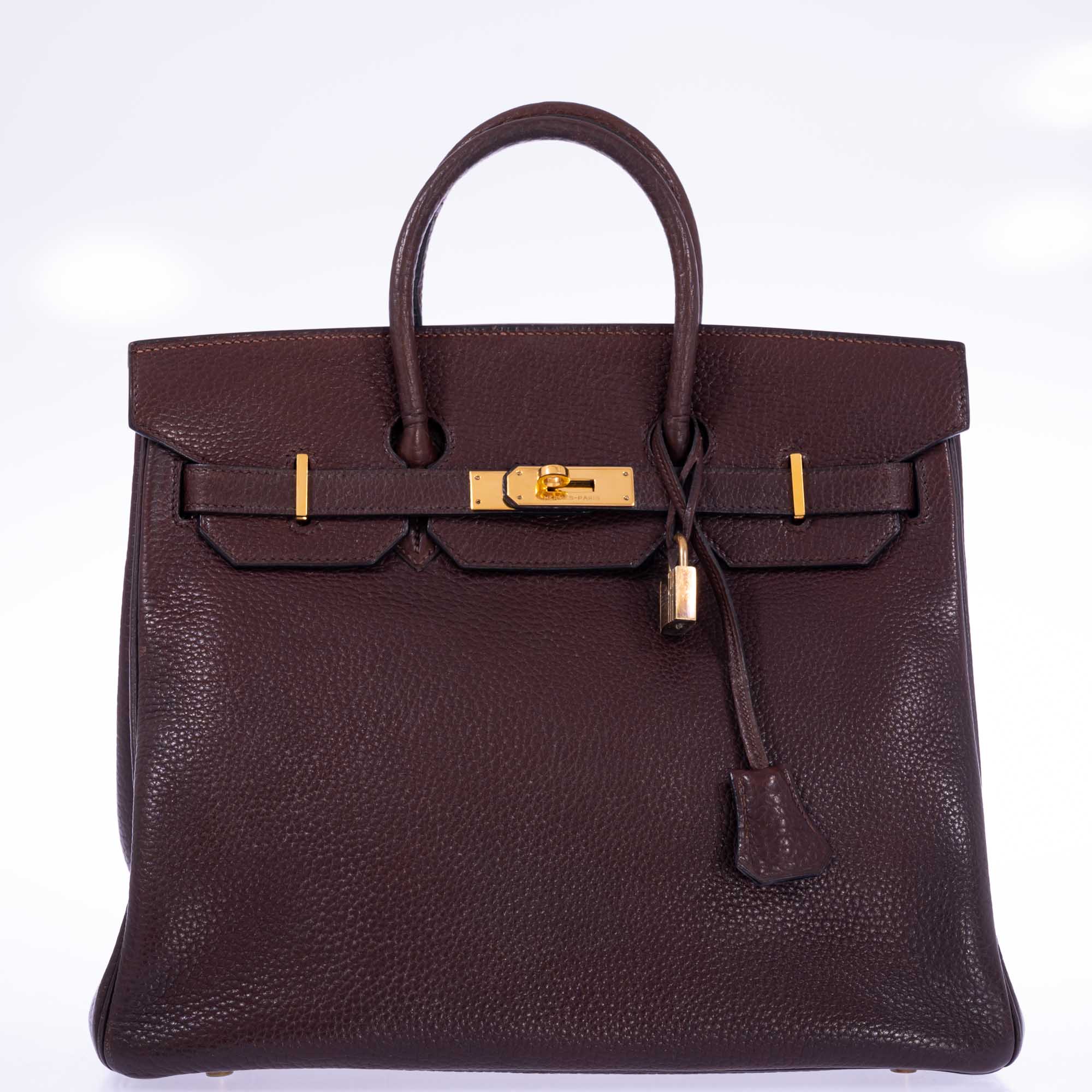 Hermès Birkin 32 HAC Ebene Ardenne Gold Hardware