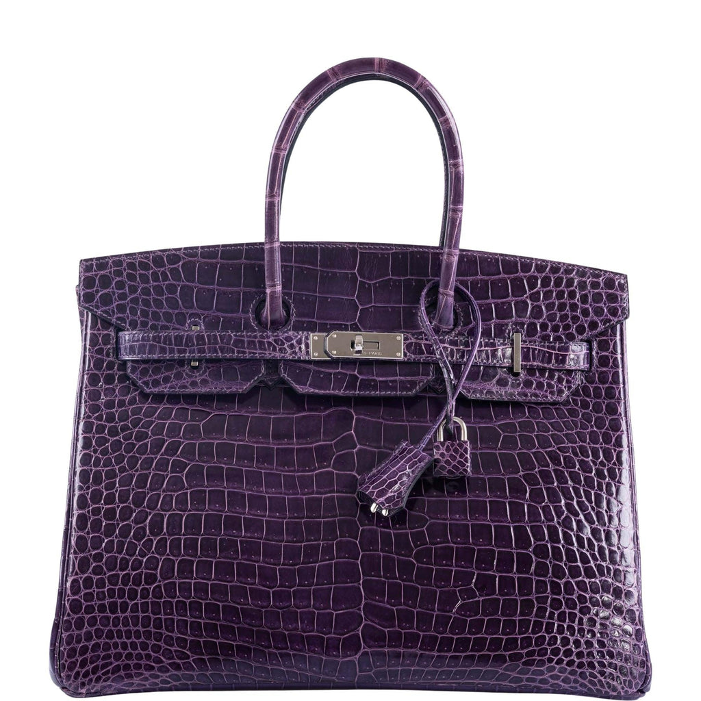 Hermes Birkin 30 Purple Crocodile Handbags  Hermes birkin, Crocodile  handbags, Birkin