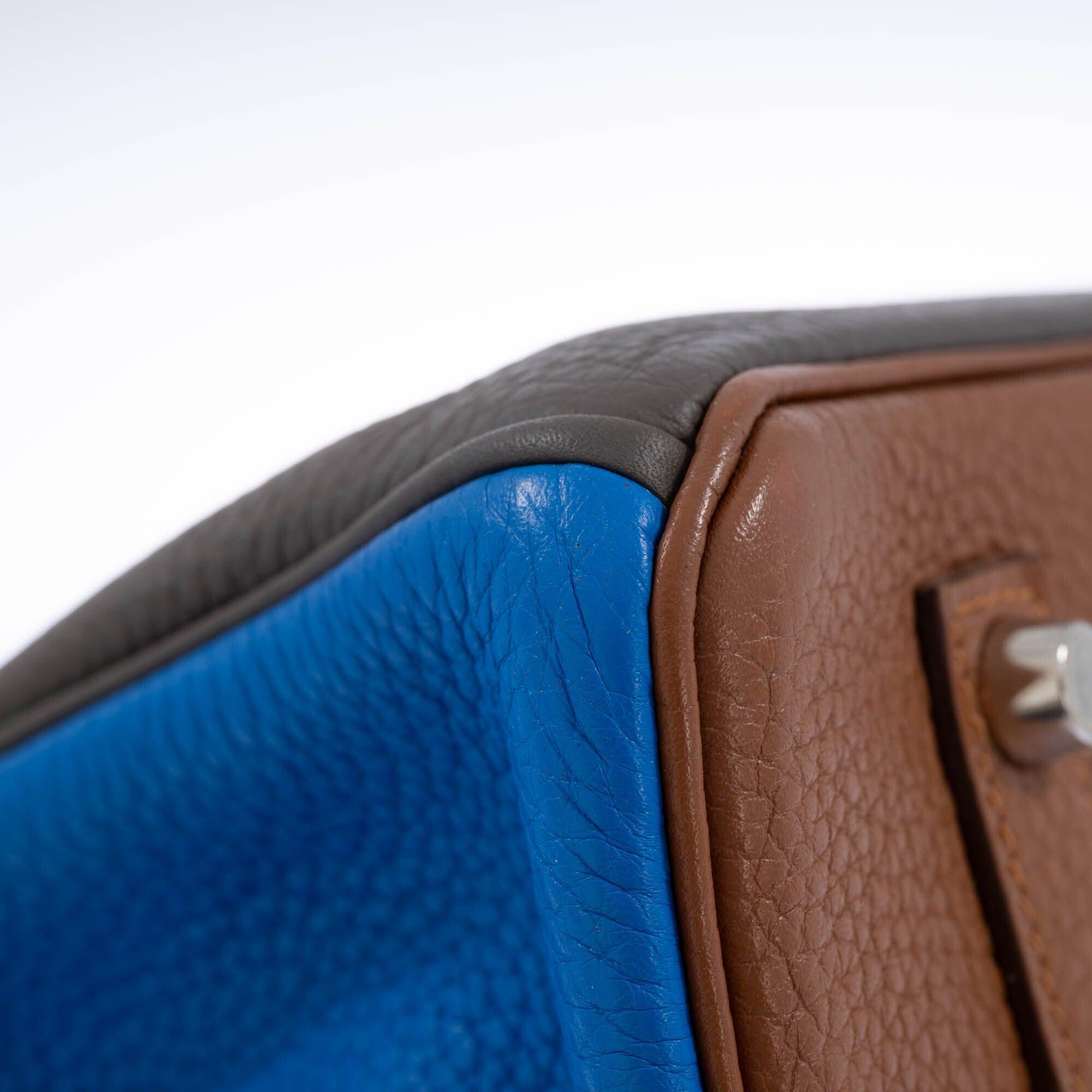 Hermès Birkin 35 Arlequin Clémence Palladium Hardware