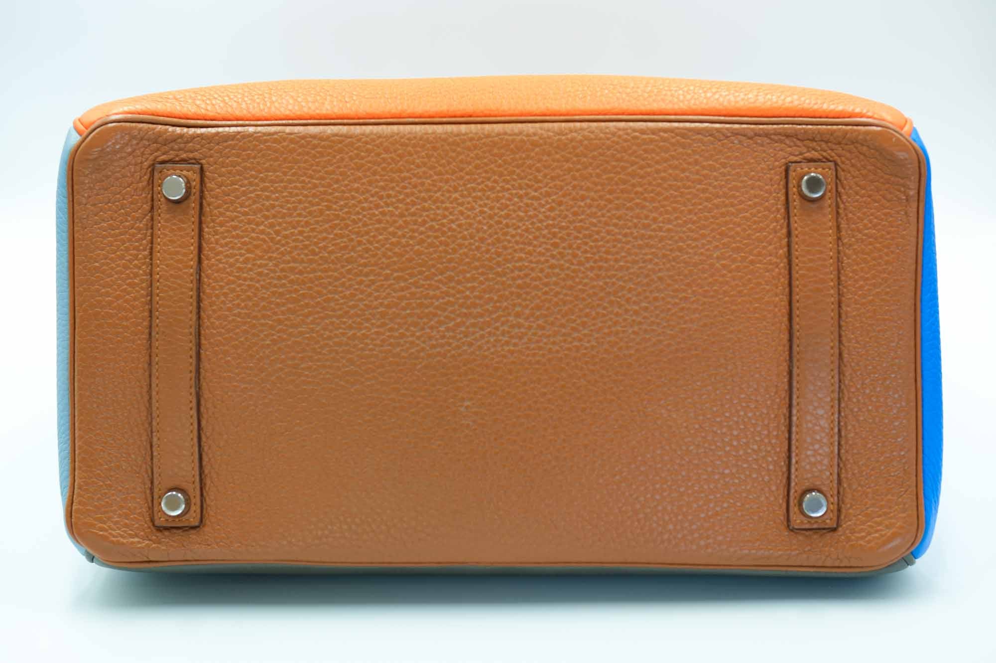 Hermès Birkin 35 Arlequin Clémence Palladium Hardware