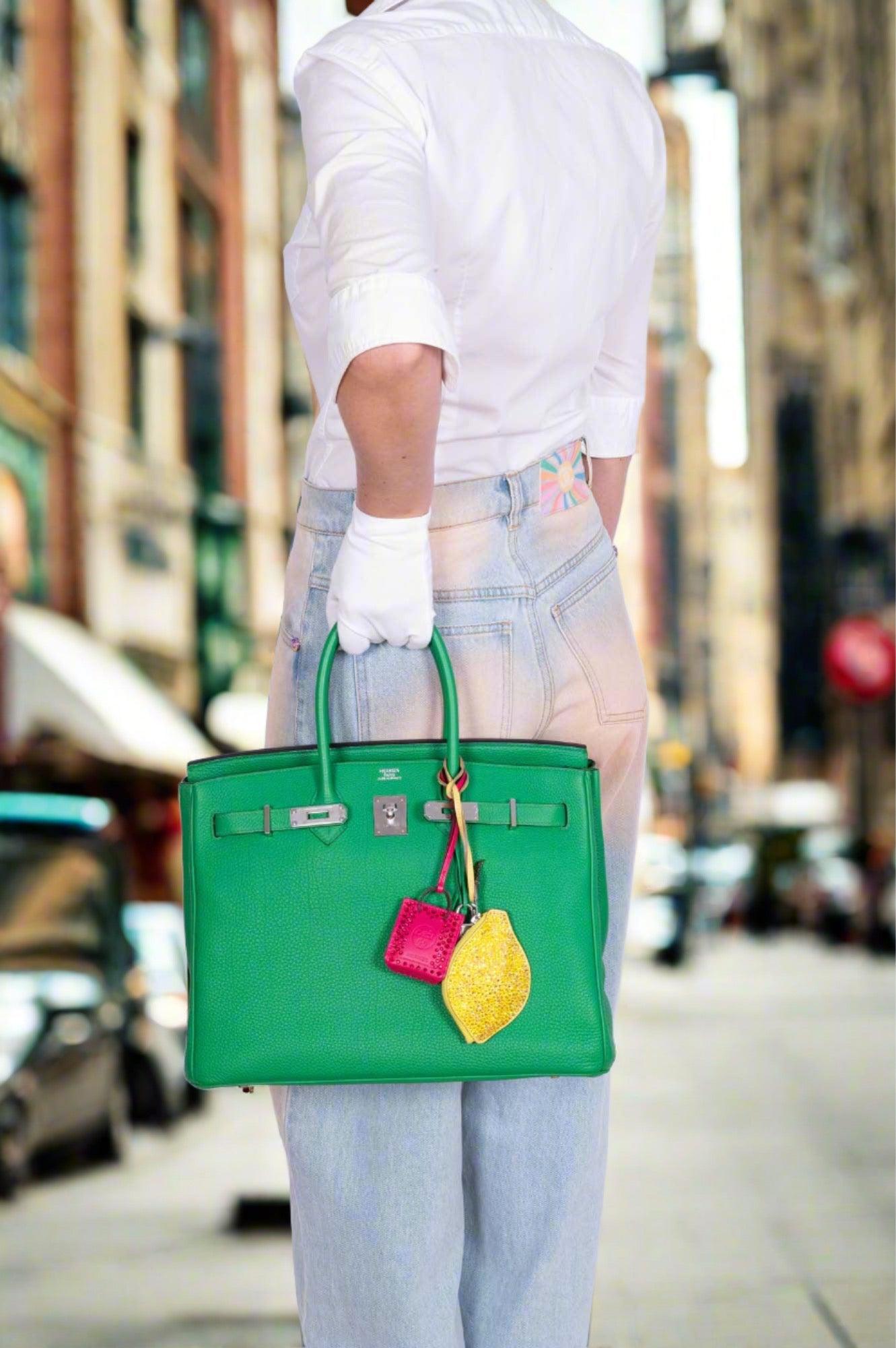 Hermès Birkin 35 Bambou (Bamboo) Green Togo with Palladium Hardware