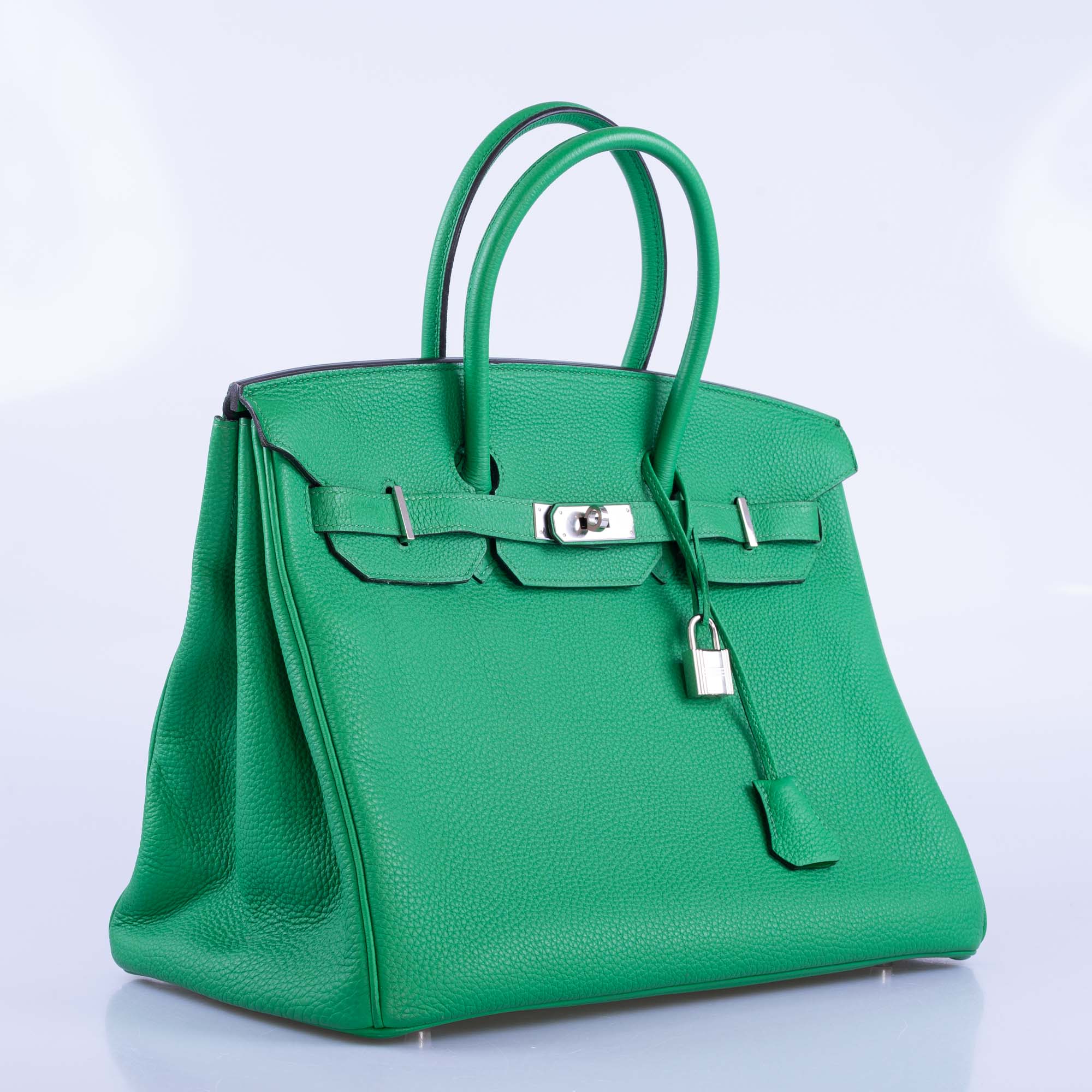 Hermès Birkin 35 Bambou (Bamboo) Green Togo with Palladium Hardware