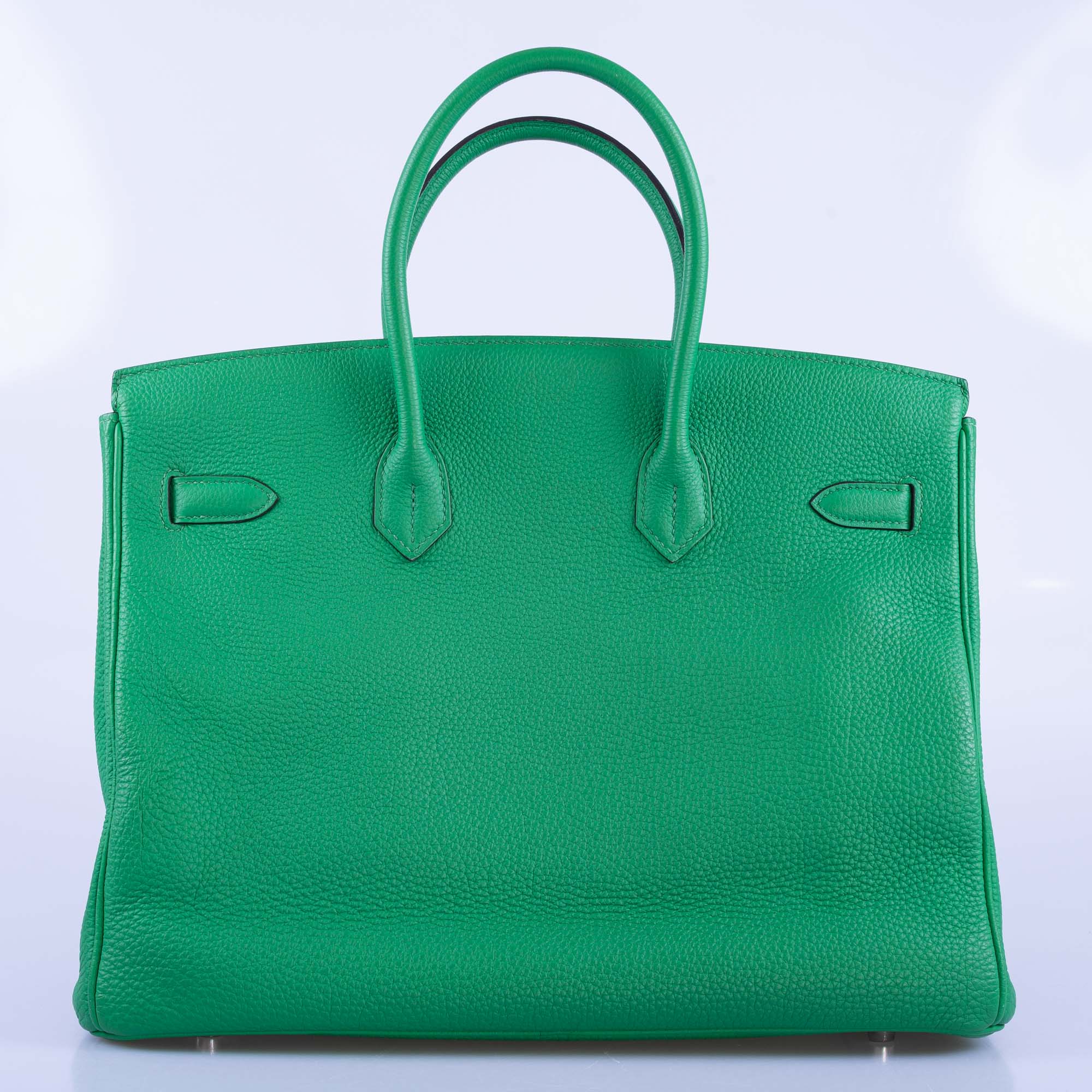 Hermès Birkin 35 Bambou (Bamboo) Green Togo with Palladium Hardware