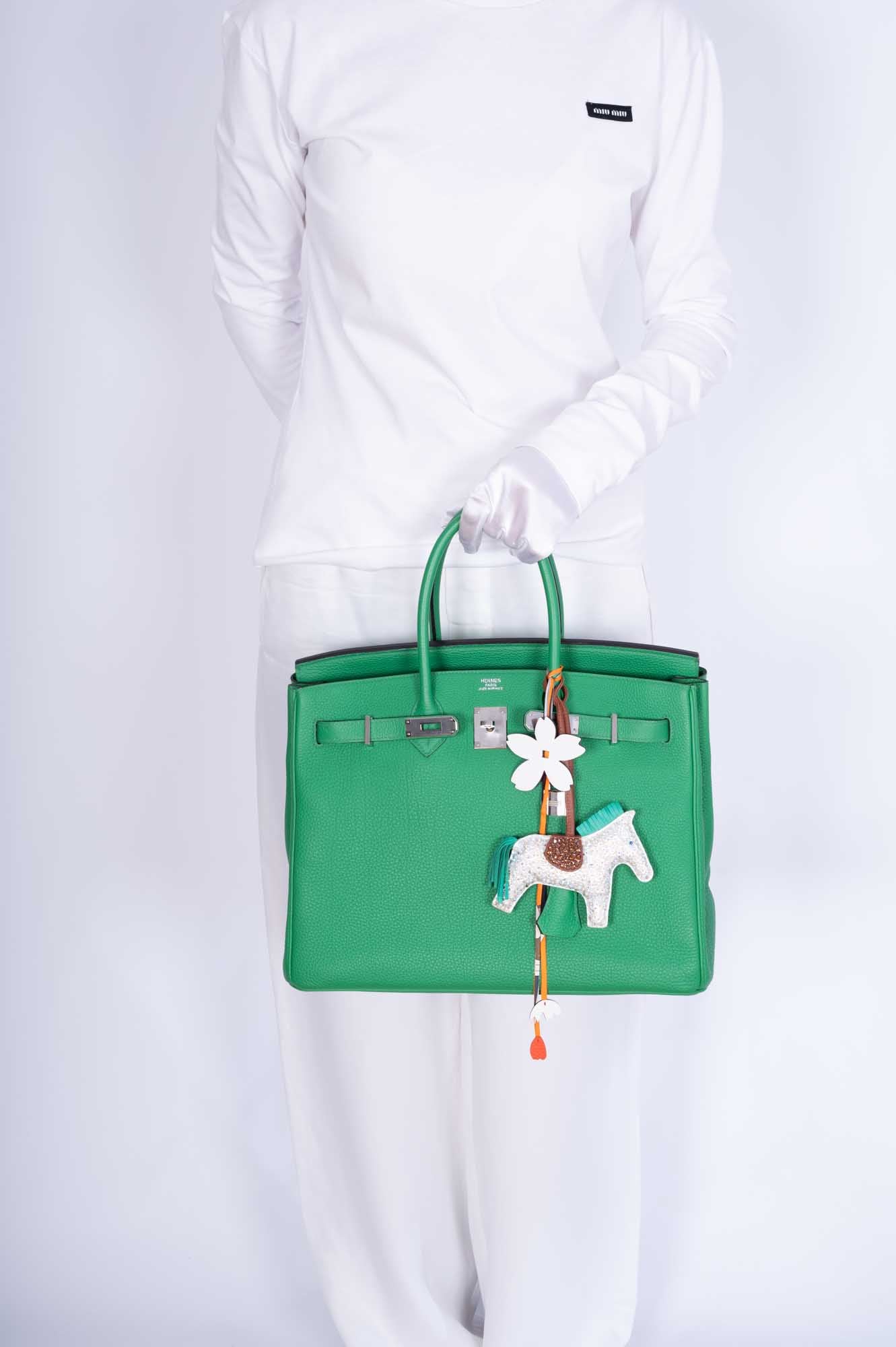 Hermès Birkin 35 Bambou Green Togo with Palladium Hardware