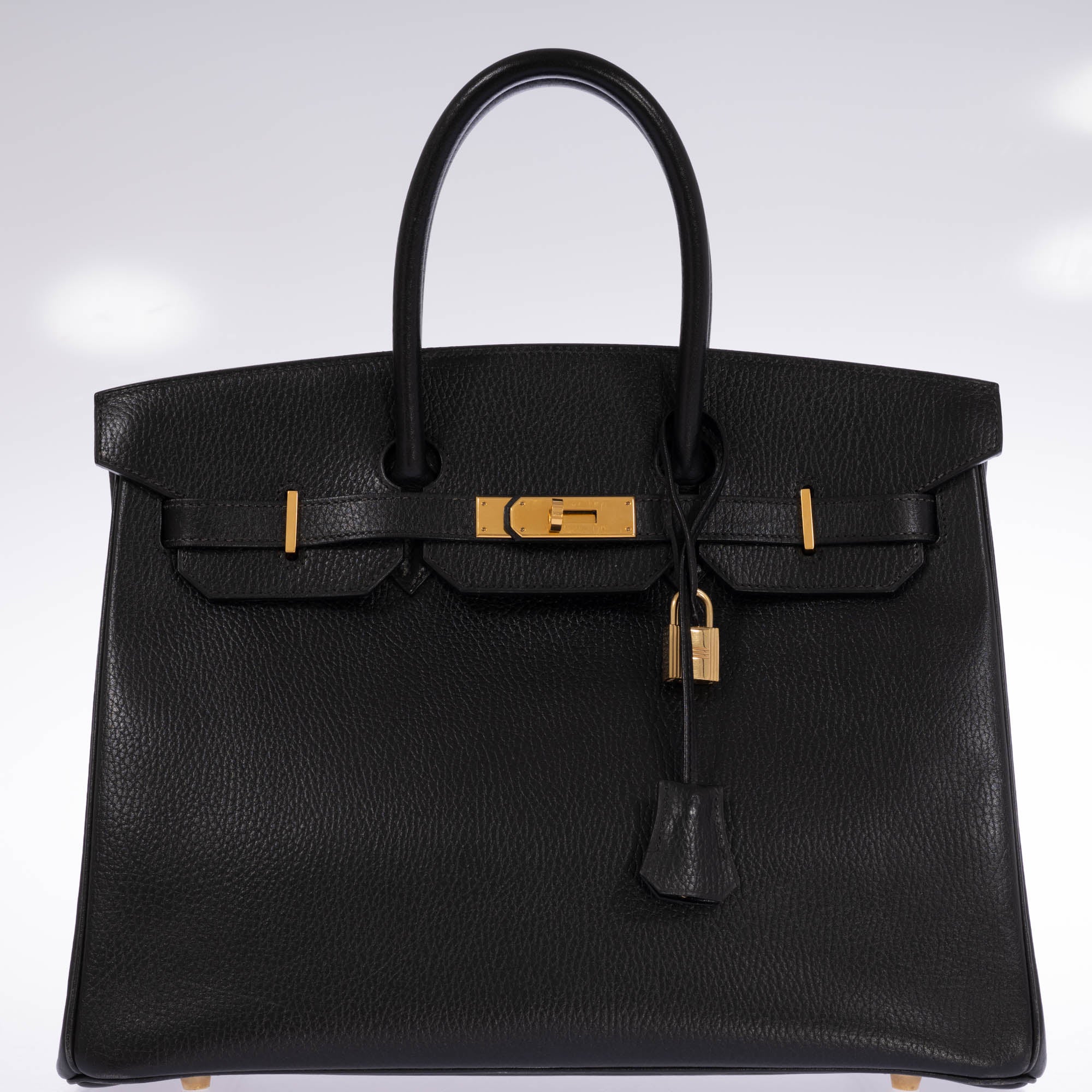 Hermès Birkin 35 Black Ardennes Gold Hardware