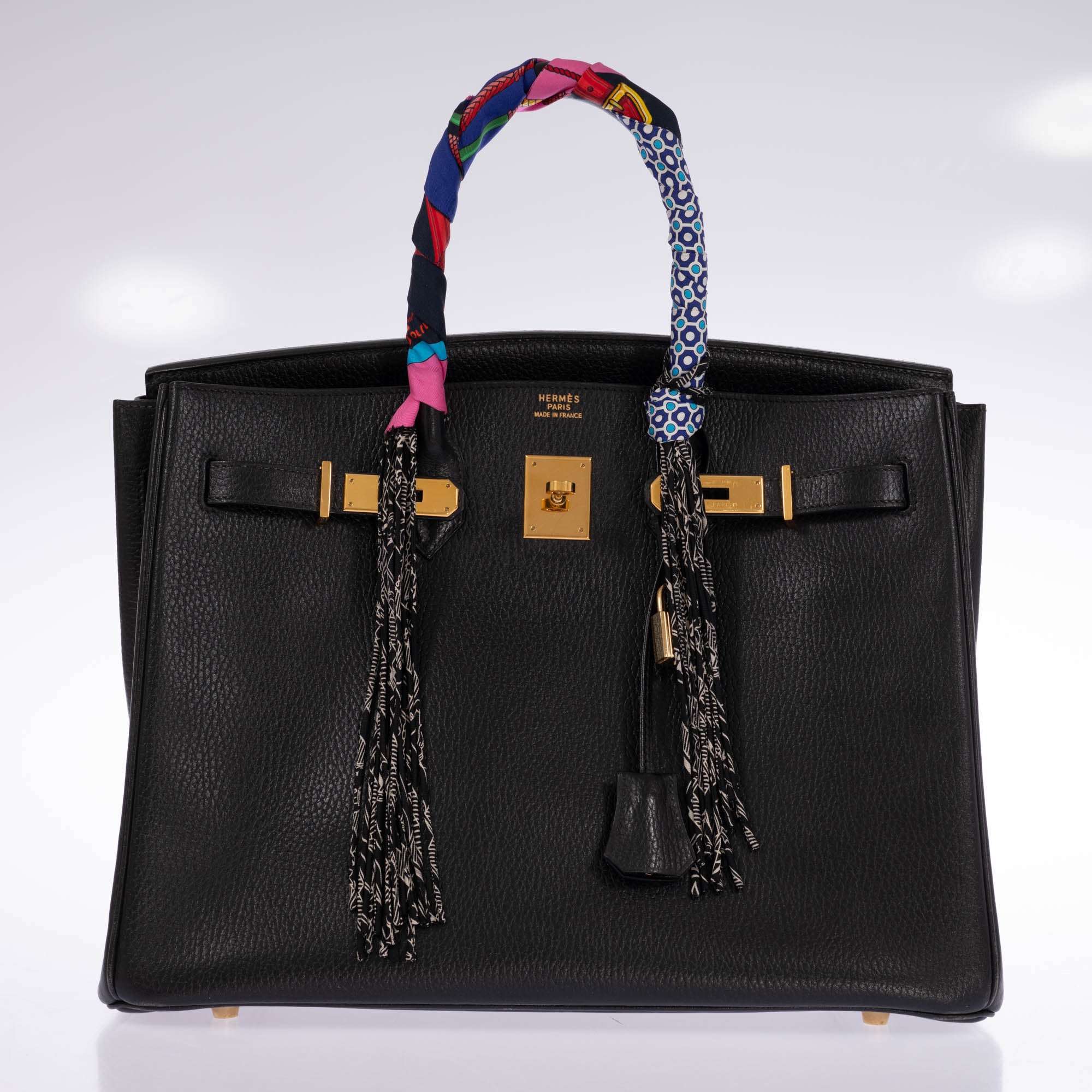 Hermès Birkin 35 Black Ardennes Gold Hardware