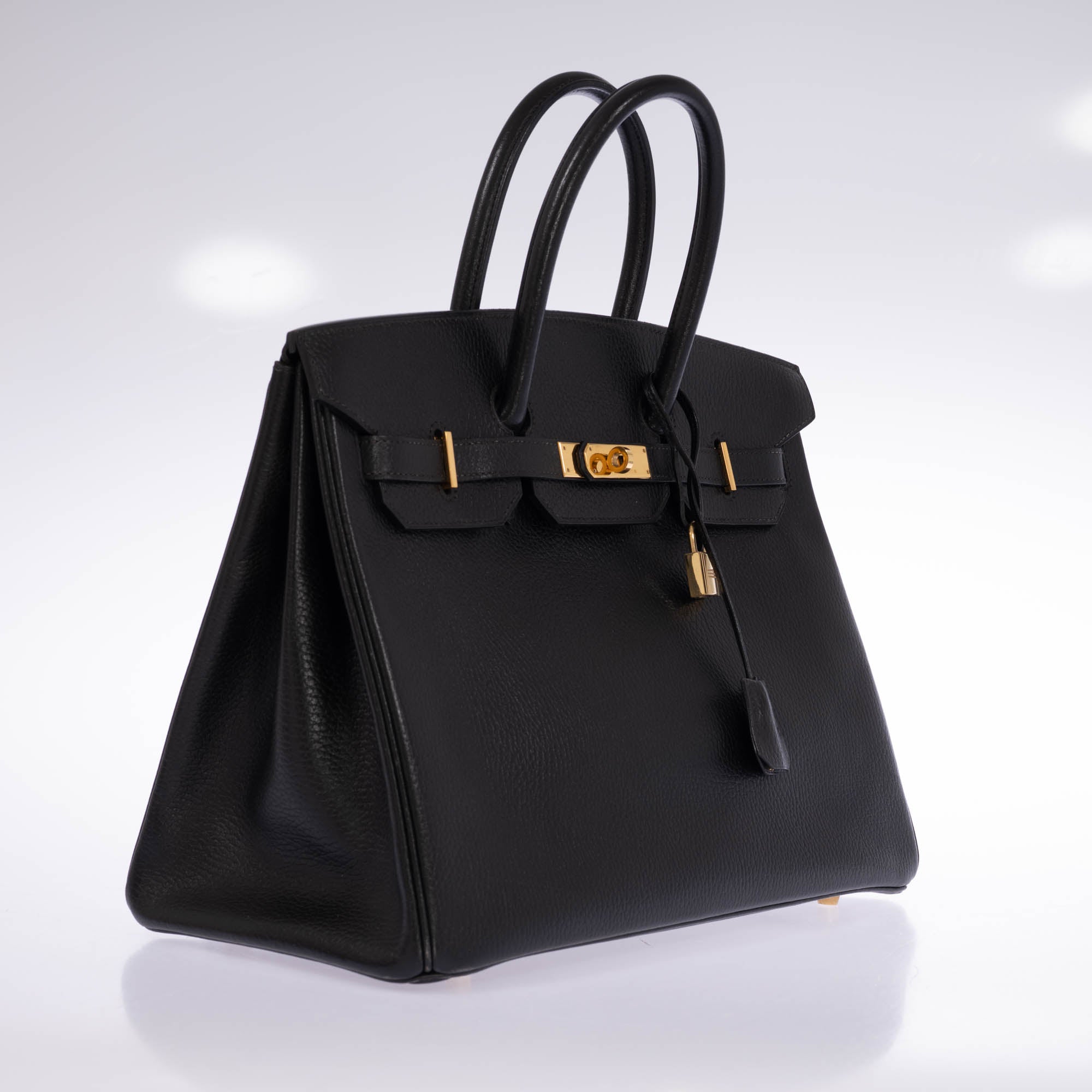Hermès Birkin 35 Black Ardennes Gold Hardware