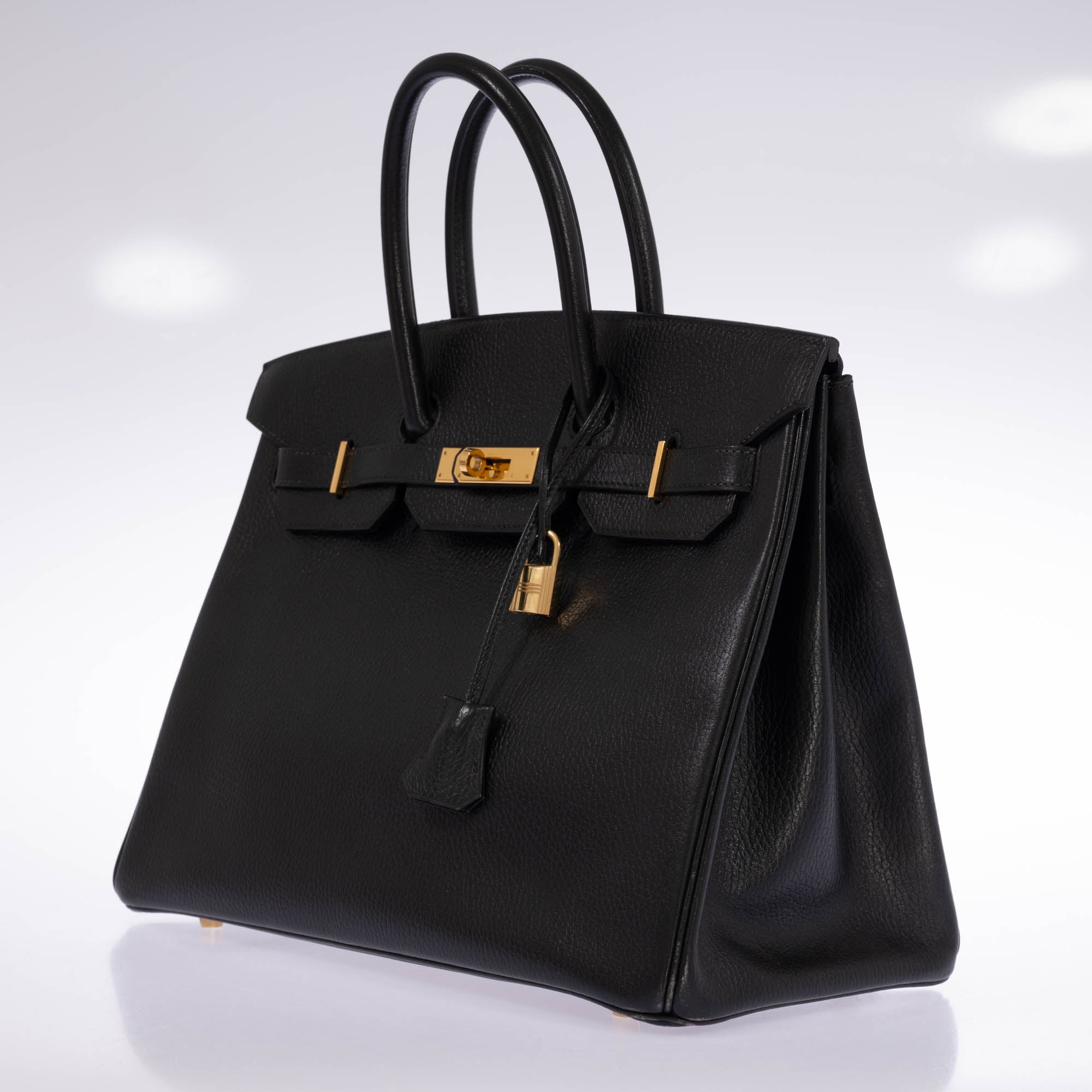 Hermès Birkin 35 Black Ardennes Gold Hardware