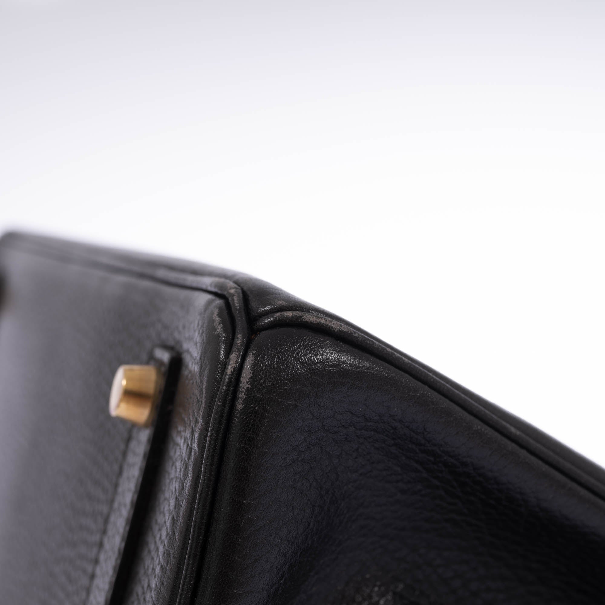 Hermès Birkin 35 Black Ardennes Gold Hardware