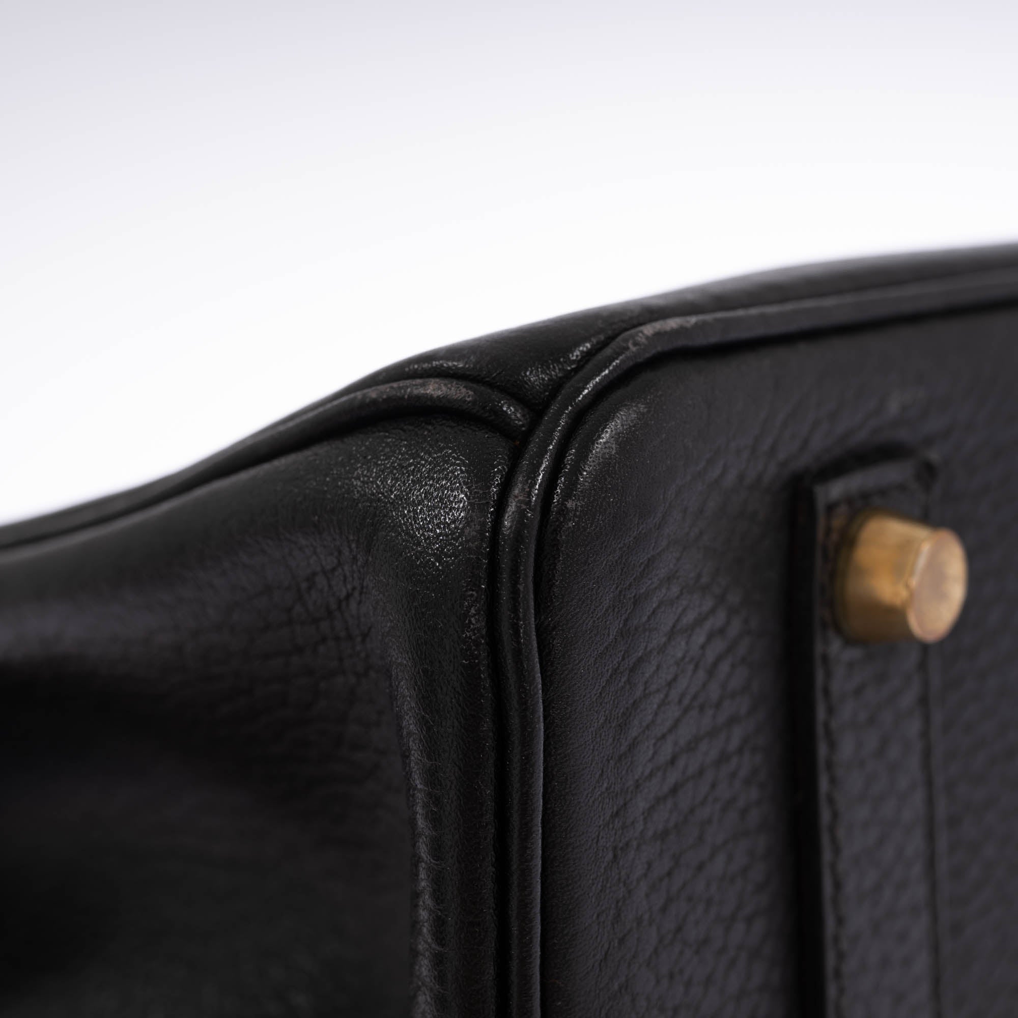 Hermès Birkin 35 Black Ardennes Gold Hardware