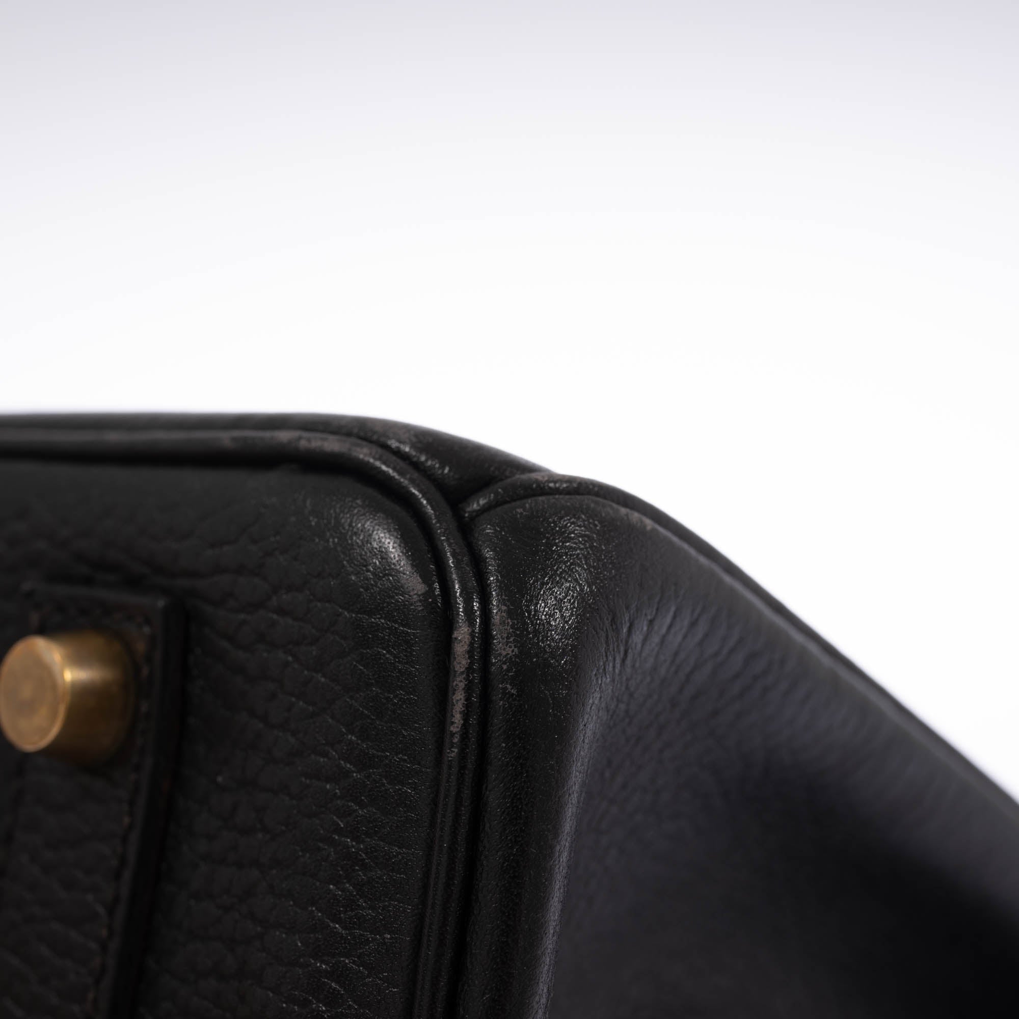 Hermès Birkin 35 Black Ardennes Gold Hardware