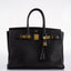 Hermès Birkin 35 Black Ardennes Leather Gold Hardware