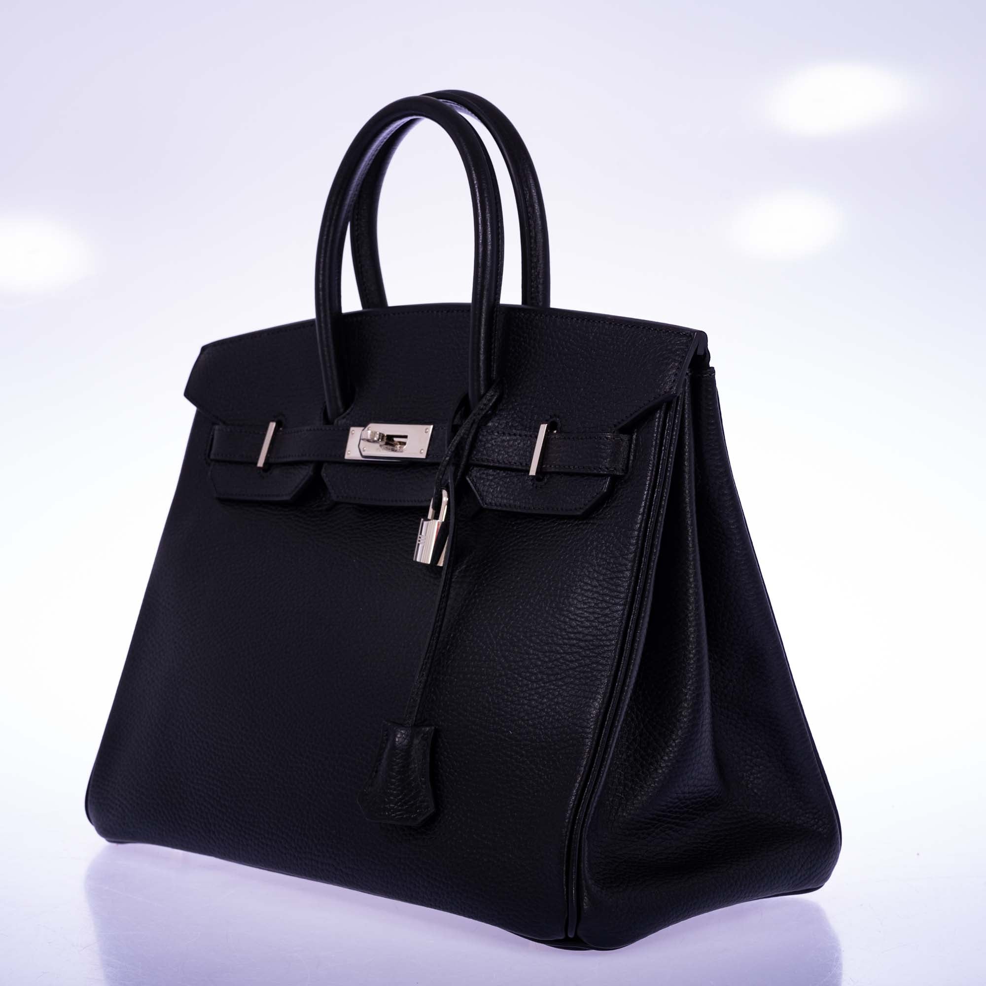 Hermès Birkin 35 Black Ardennes Palladium Hardware