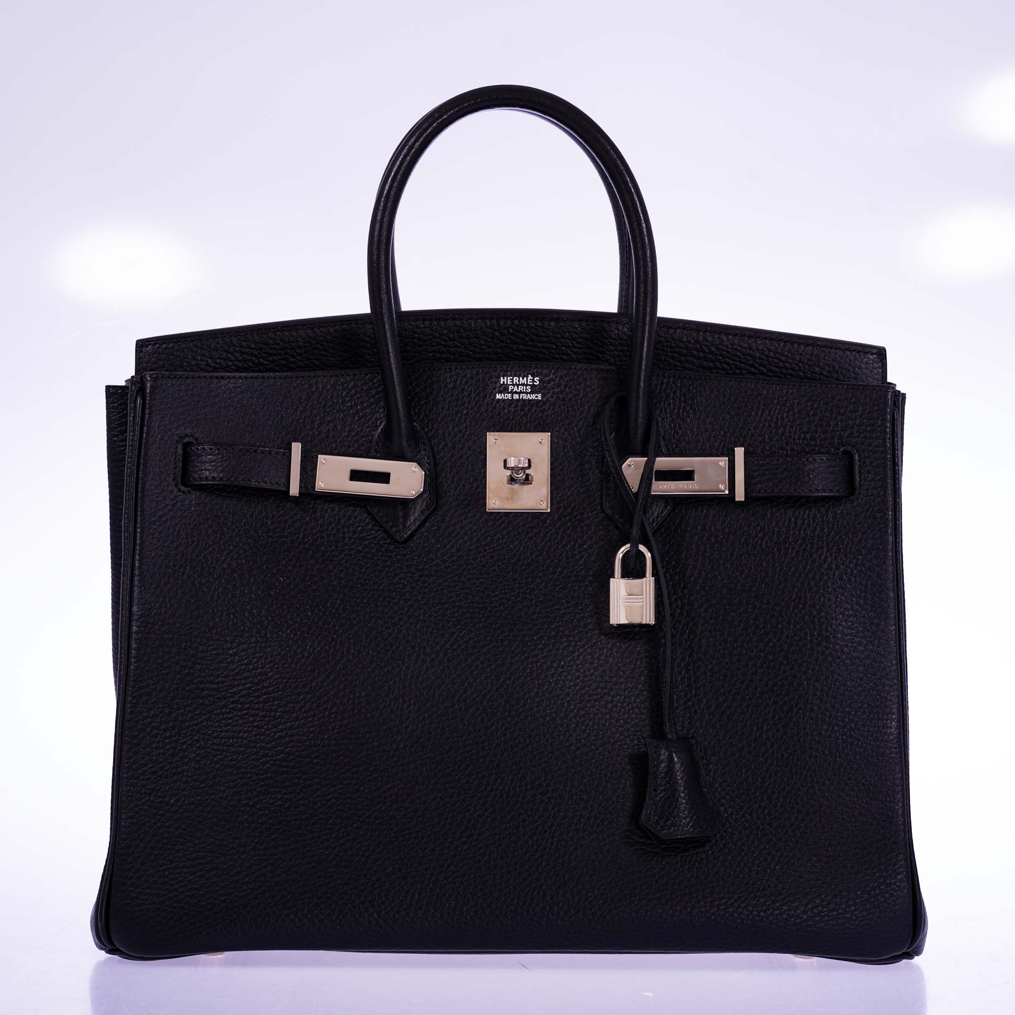 Hermès Birkin 35 Black Ardennes Palladium Hardware