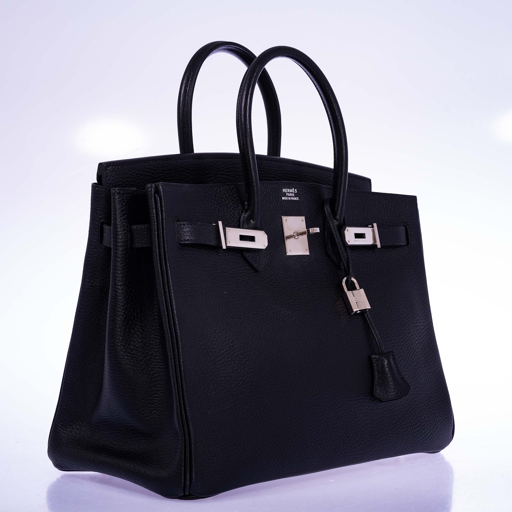 Hermès Birkin 35 Black Ardennes Palladium Hardware