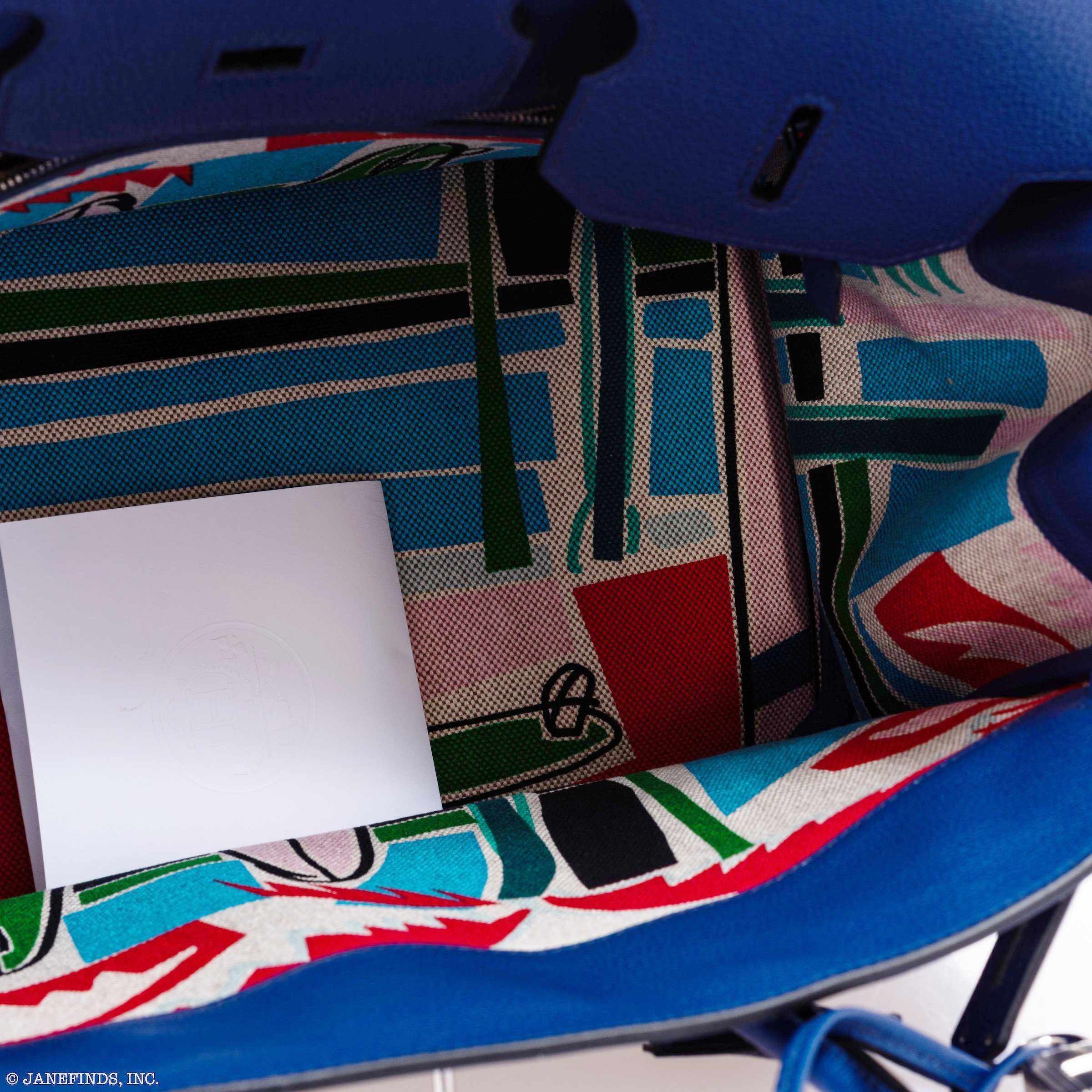 Hermès Birkin 35 Blue Saphir Novillo "Sea, Surf and Fun" Interior Palladium Hardware