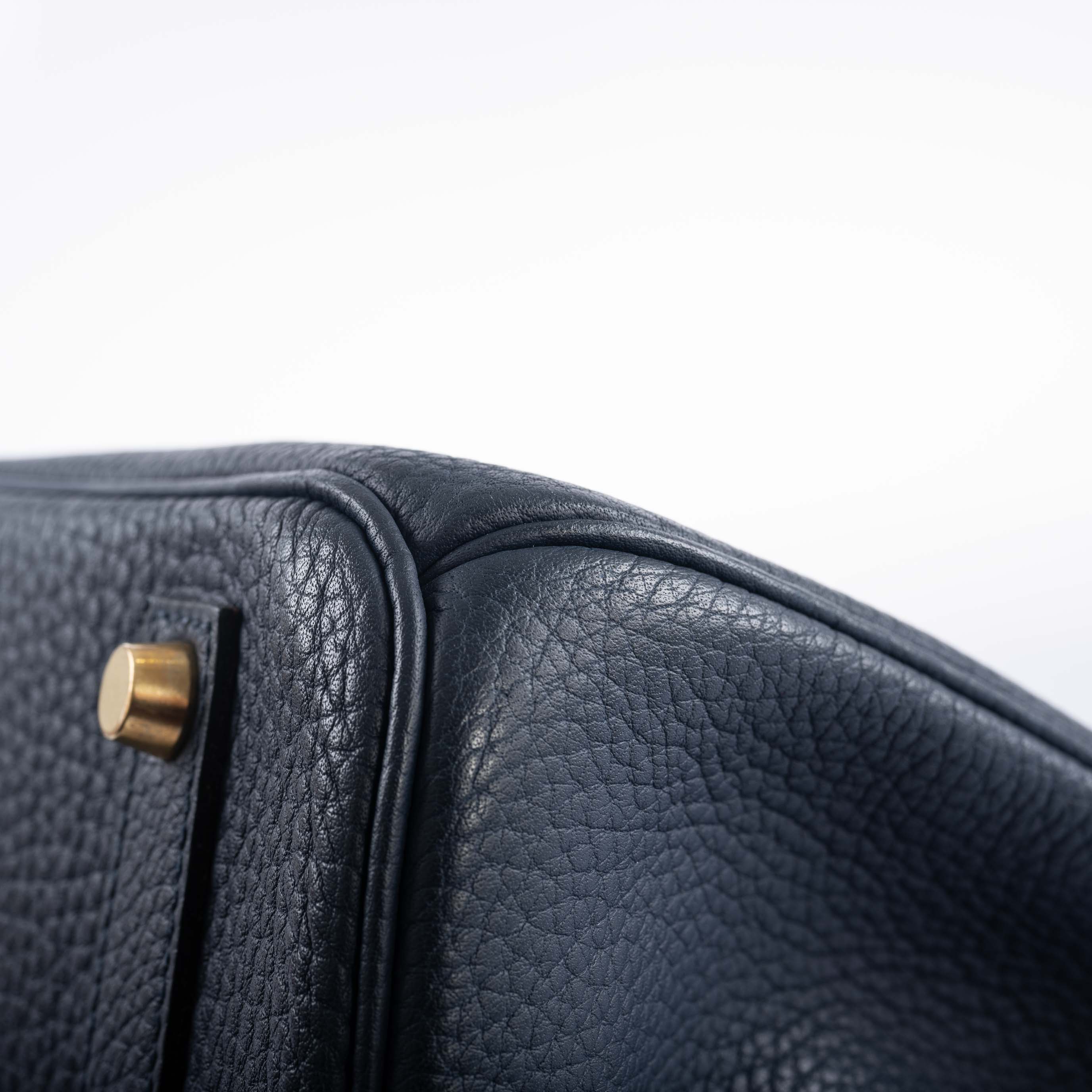 Hermès Birkin 35 Blue Sapphire Ardennes leather Gold Hardware