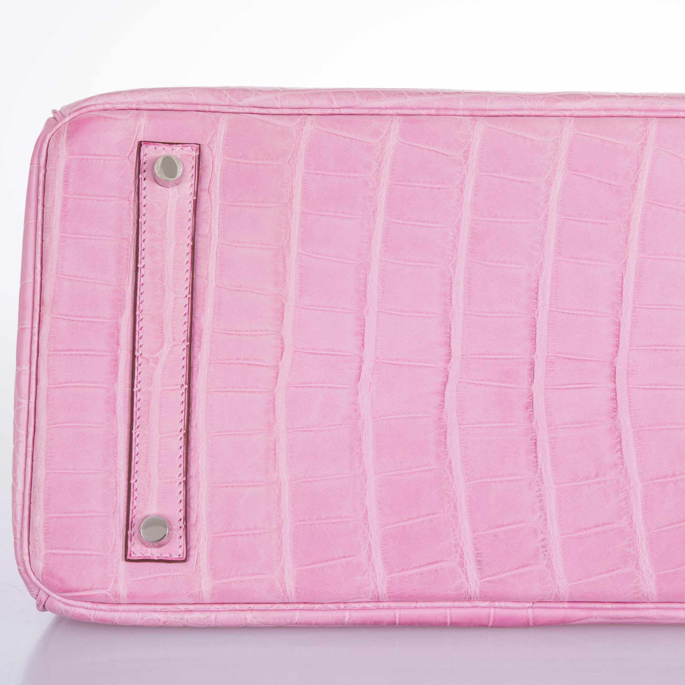 Hermès Birkin 35 Bubblegum 5P Pink Alligator Palladium Hardware