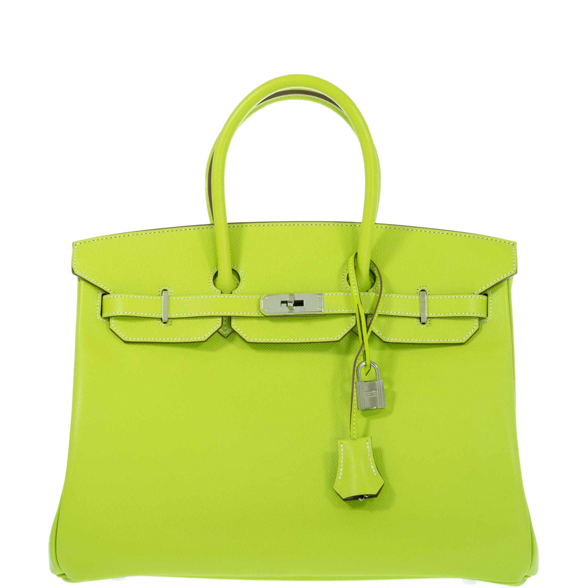 Hermès Birkin 35 Candy Collection Kiwi and Vert Cypress Epsom Palladium Hardware