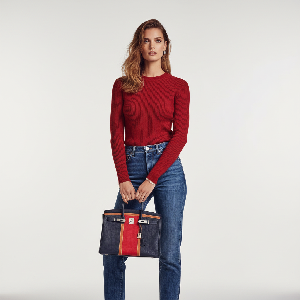 Hermès Birkin 35 Club Bleu Indigo Togo Rouge H Crin Fauve Barenia Palladium Hardware