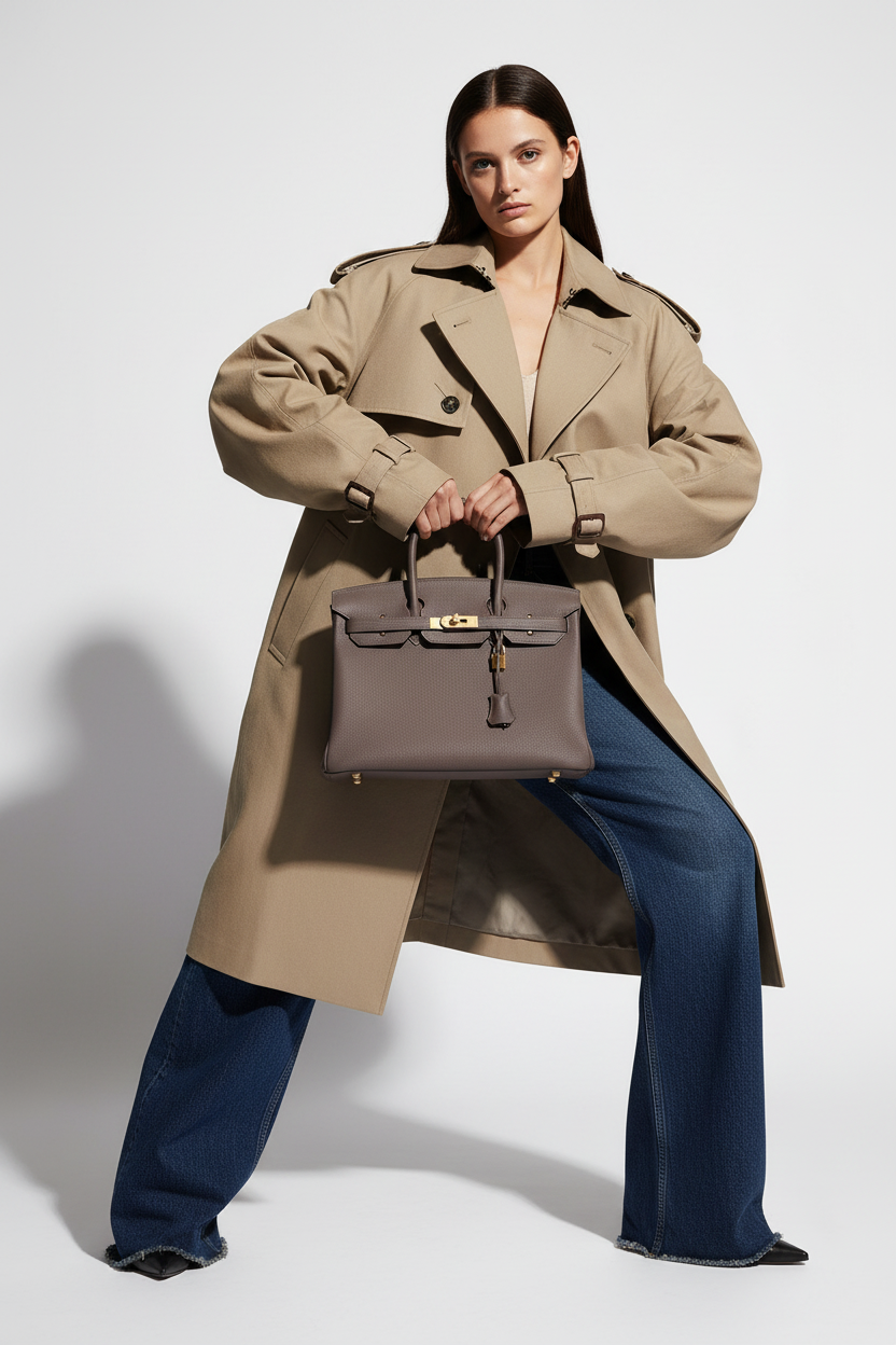 Hermès Birkin 35 Etain Tin Grey Togo Gold Hardware