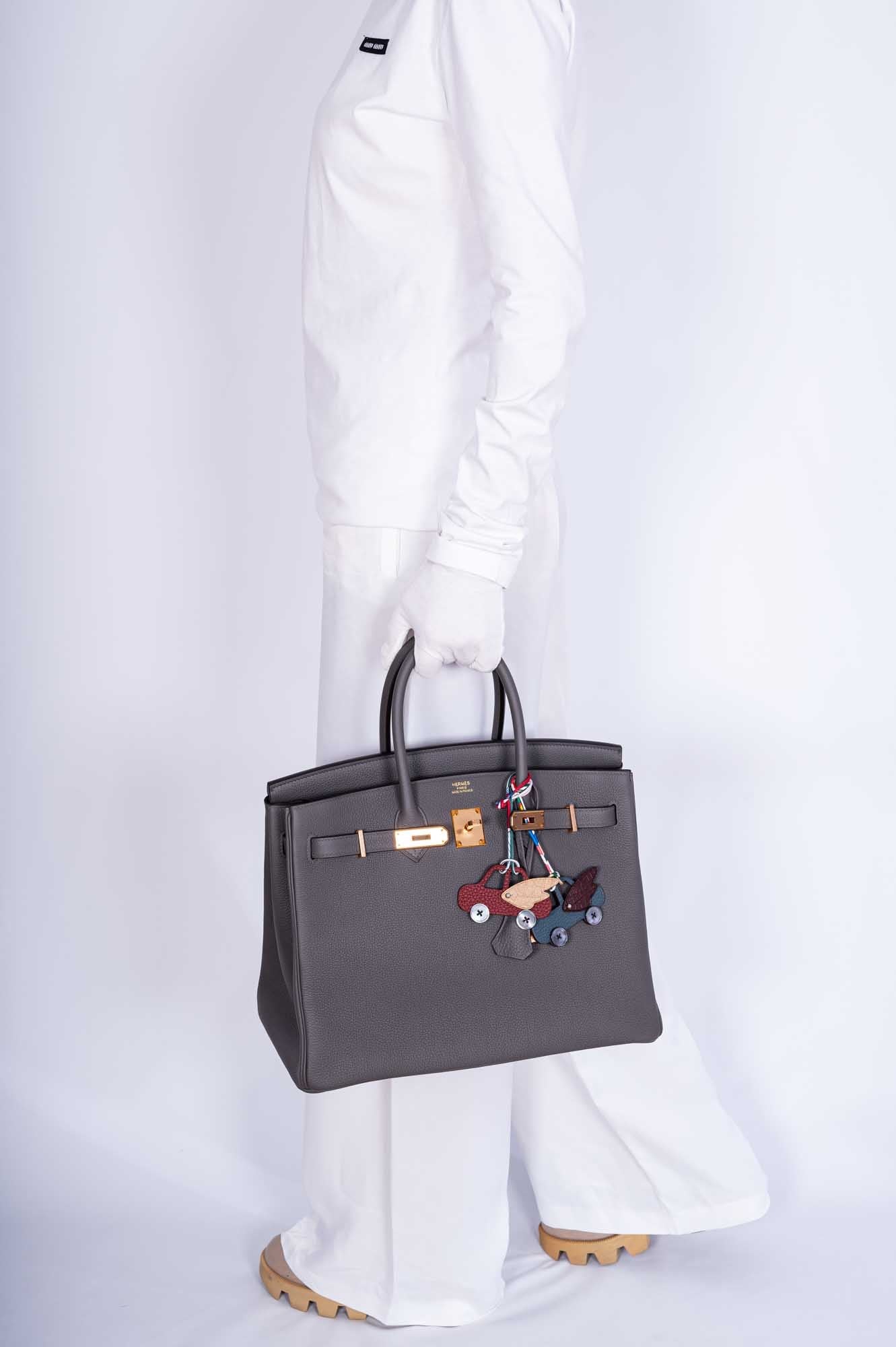 Hermès Birkin 35 Etain Togo with Rose Gold Hardware