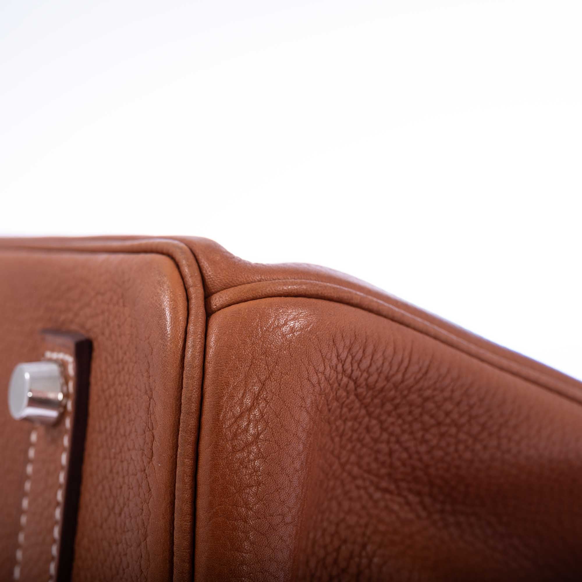 Hermès Birkin 35 Fauve Barenia Faubourg Palladium Hardware