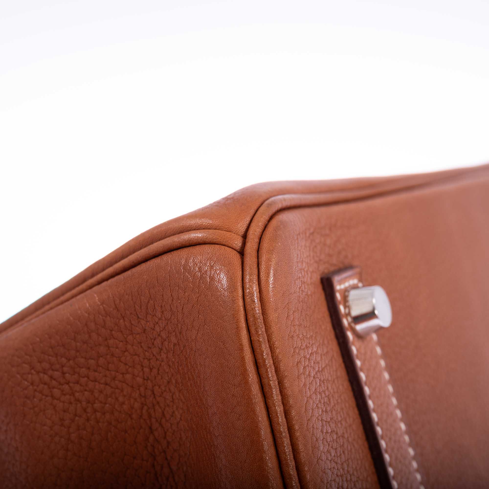 Hermès Birkin 35 Fauve Barenia Faubourg Palladium Hardware