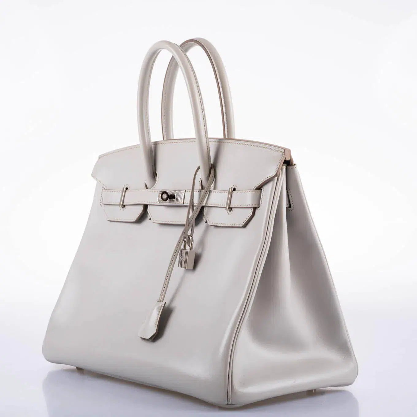 Hermès Birkin 35 Gris Perle Tadelakt Guilloche Palladium Hardware