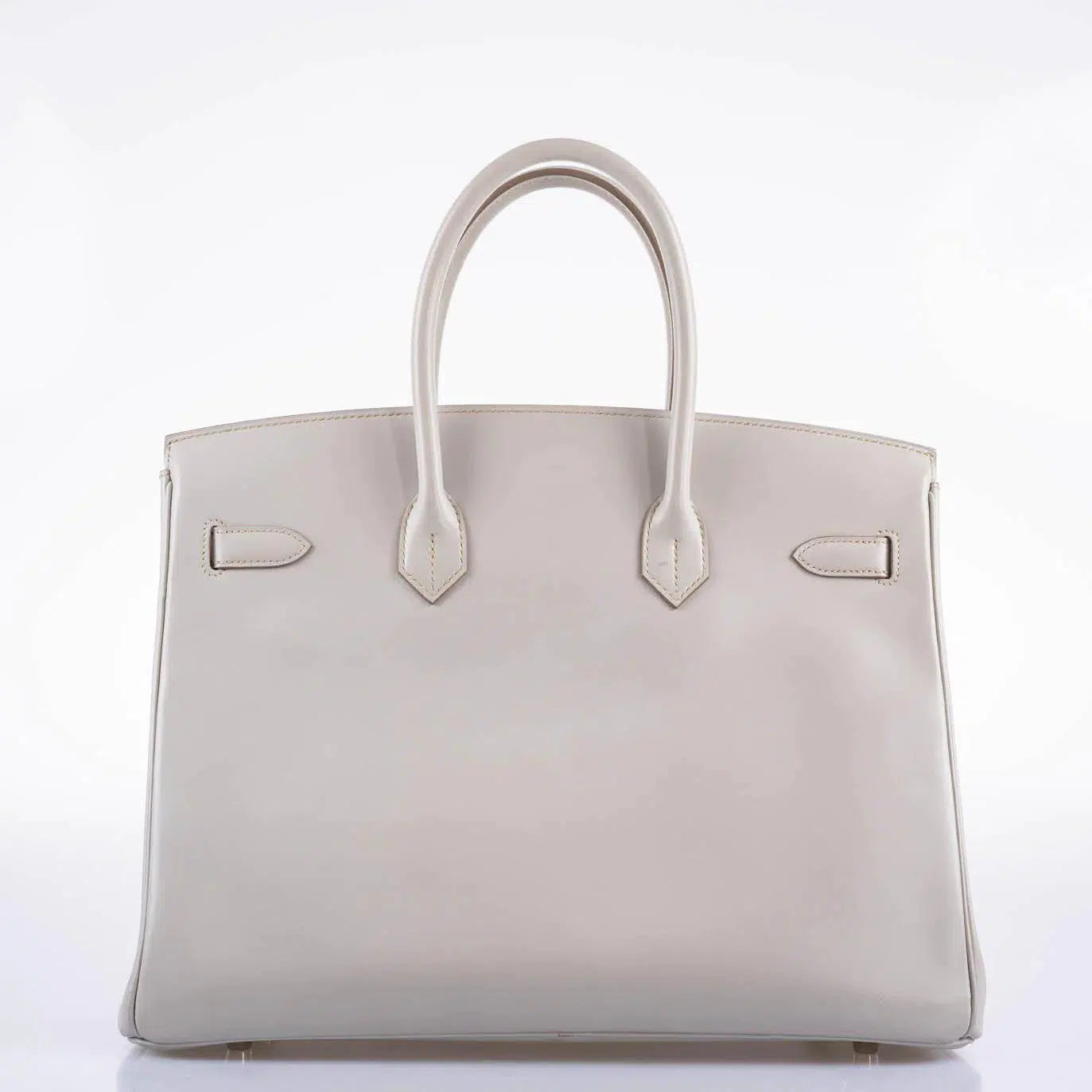 Hermès Birkin 35 Gris Perle Tadelakt Leather Guilloche Palladium Hardware