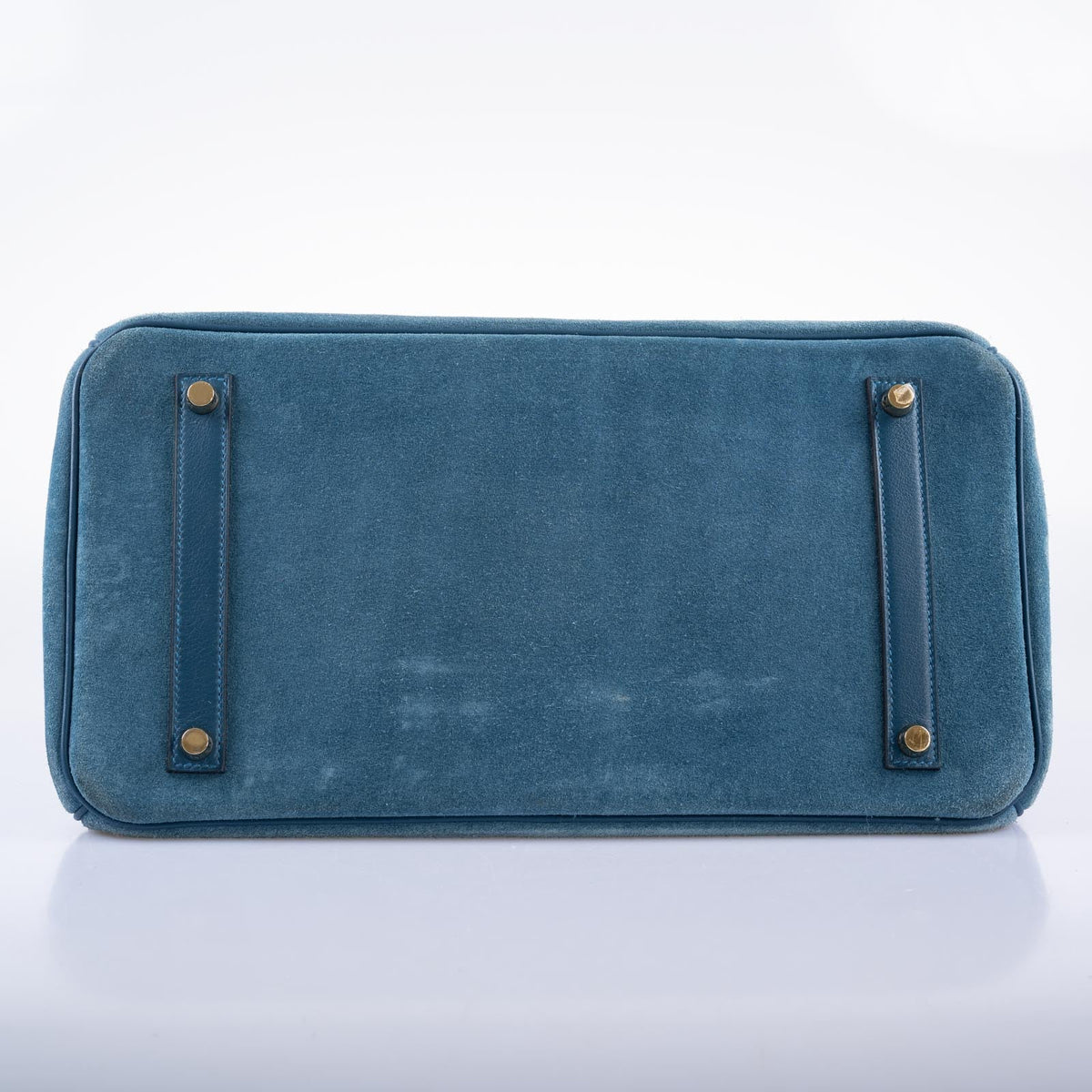 Hermès Birkin 35 Grizzly Blue Thalassa Veau Doblis Suede & Permabrass Hardware, image 12 of 26
