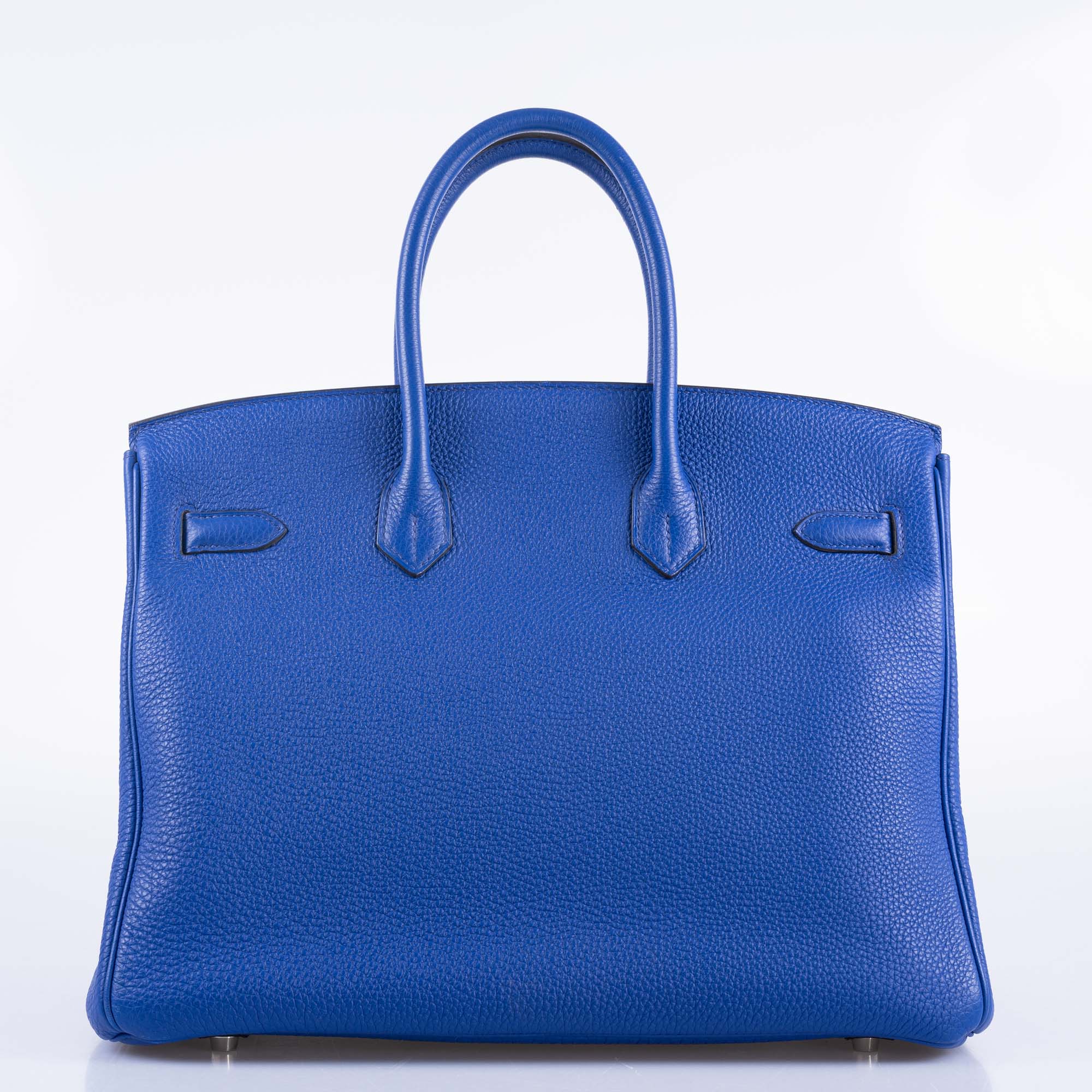 Hermès Birkin 35 HSS Bleu Electrique / Fuchsia Interior Togo Palladium Hardware