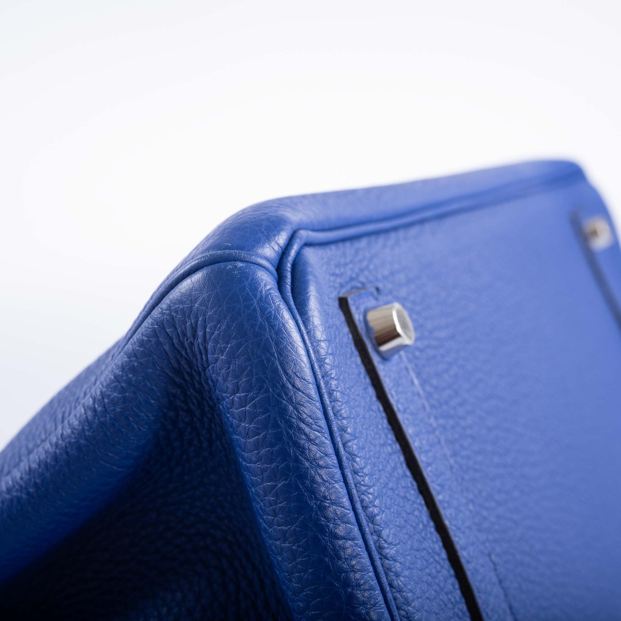 Hermès Birkin 35 HSS Bleu Electrique / Fuchsia Interior Togo Palladium Hardware