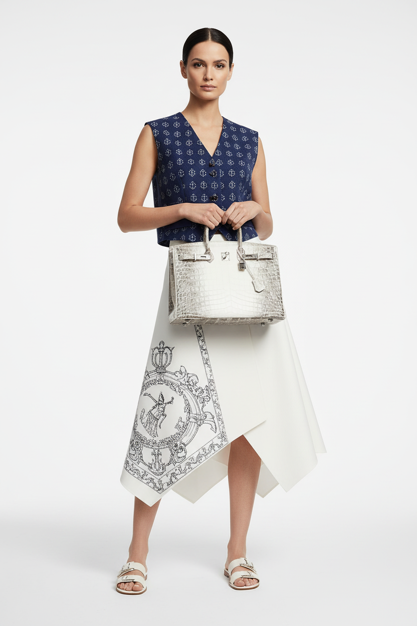 Hermès Birkin 35 Himalaya Matte Niloticus Crocodile Palladium Hardware