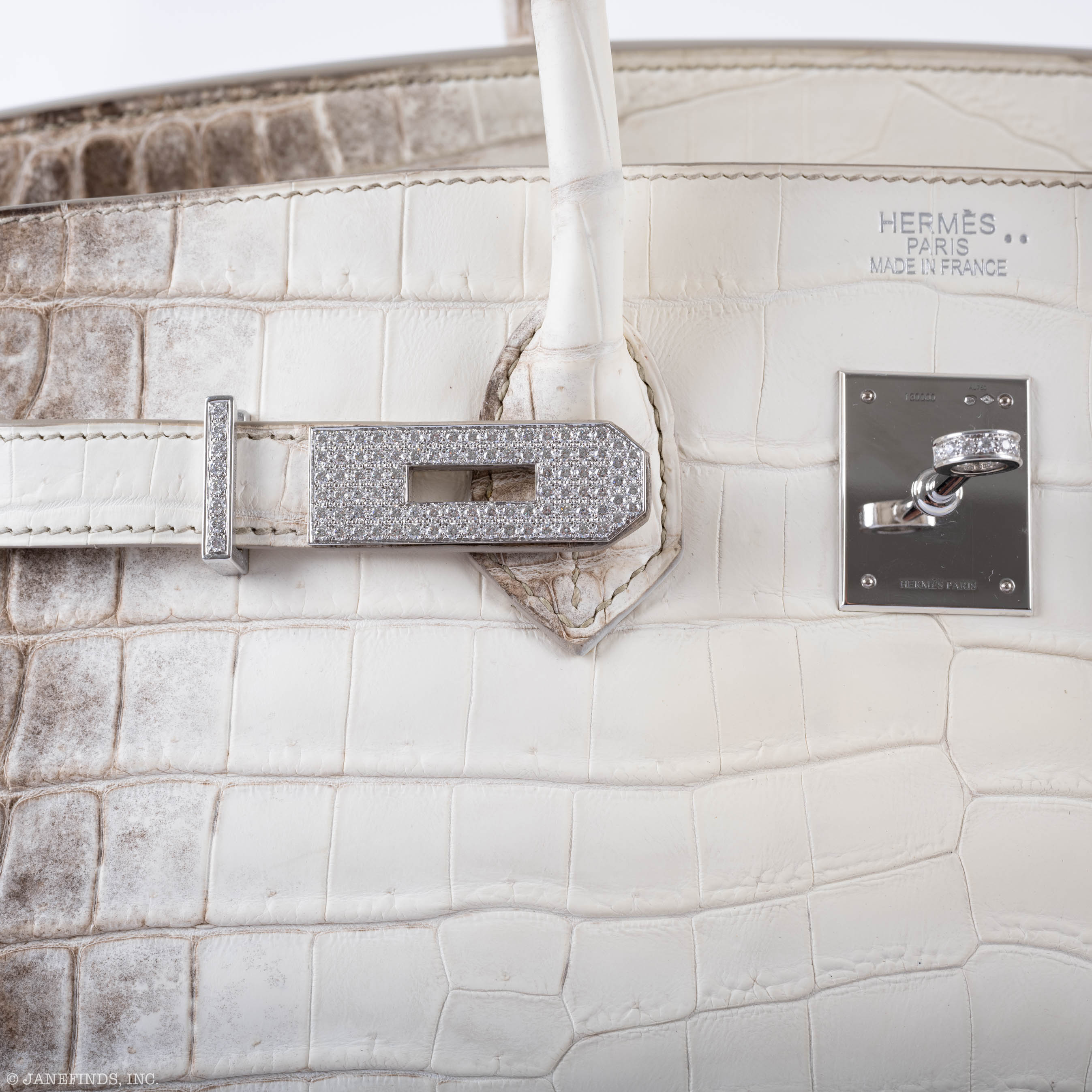 Hermès Birkin 35 Himalaya Niloticus Crocodile 18K White Gold & Diamond Hardware