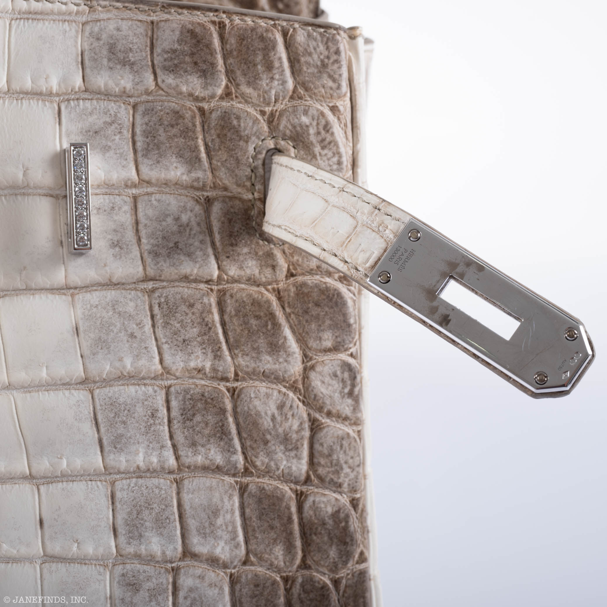 Hermès Birkin 35 Himalaya Niloticus Crocodile 18K White Gold & Diamond Hardware